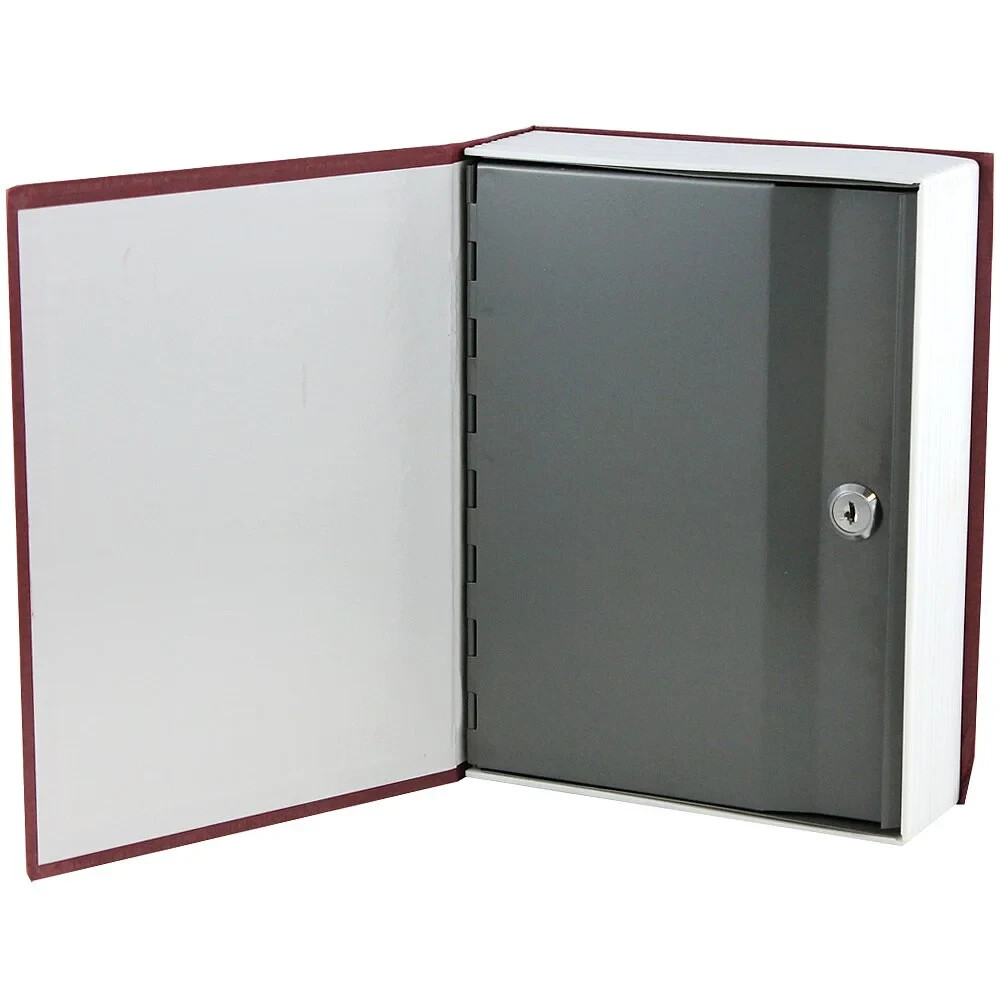 Dictionary Book Safe with Key Lock – Hidden Security Box – Large Red