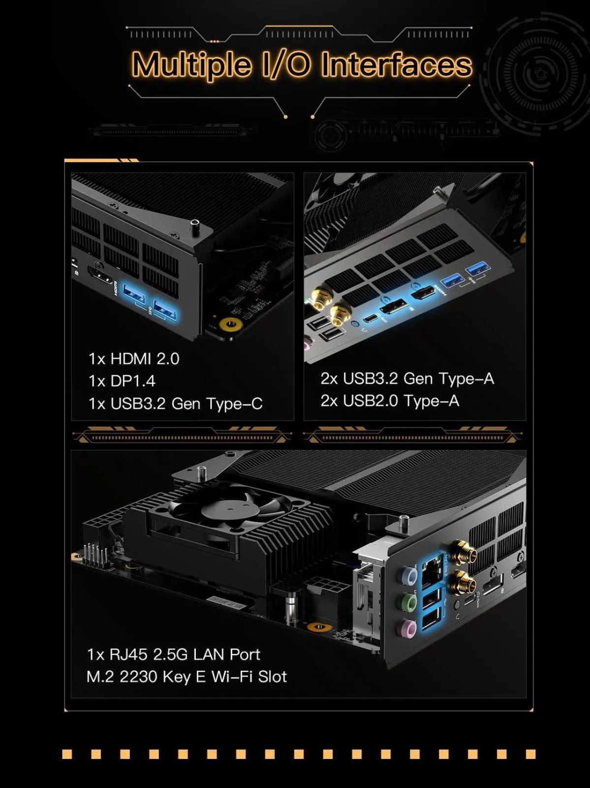 MINISFORUM BD770i Mini ITX Gaming Motherboard AMD Ryzen 7-7745HX Radeon610M DDR5