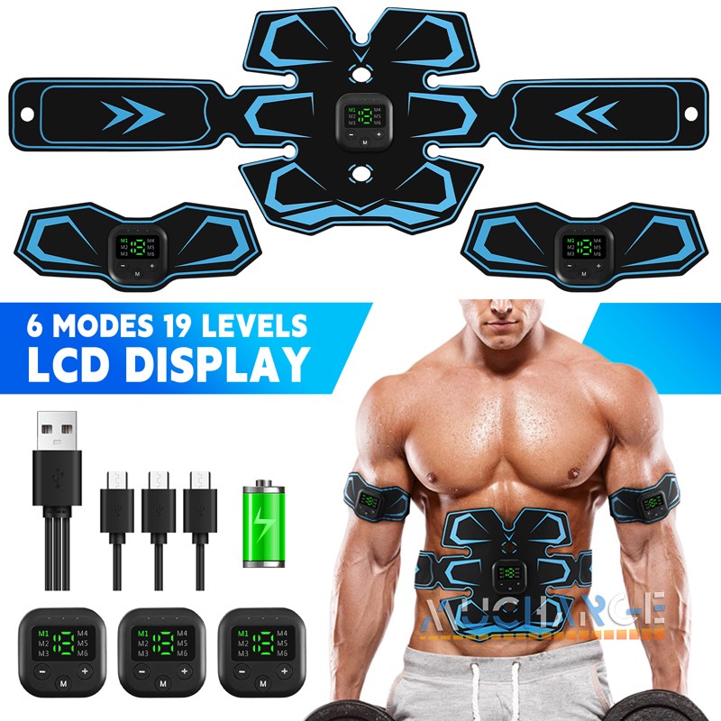 Electric Muscle Toner Machine Tactical Abs Stimulator Trainer Muscle Stimulate
