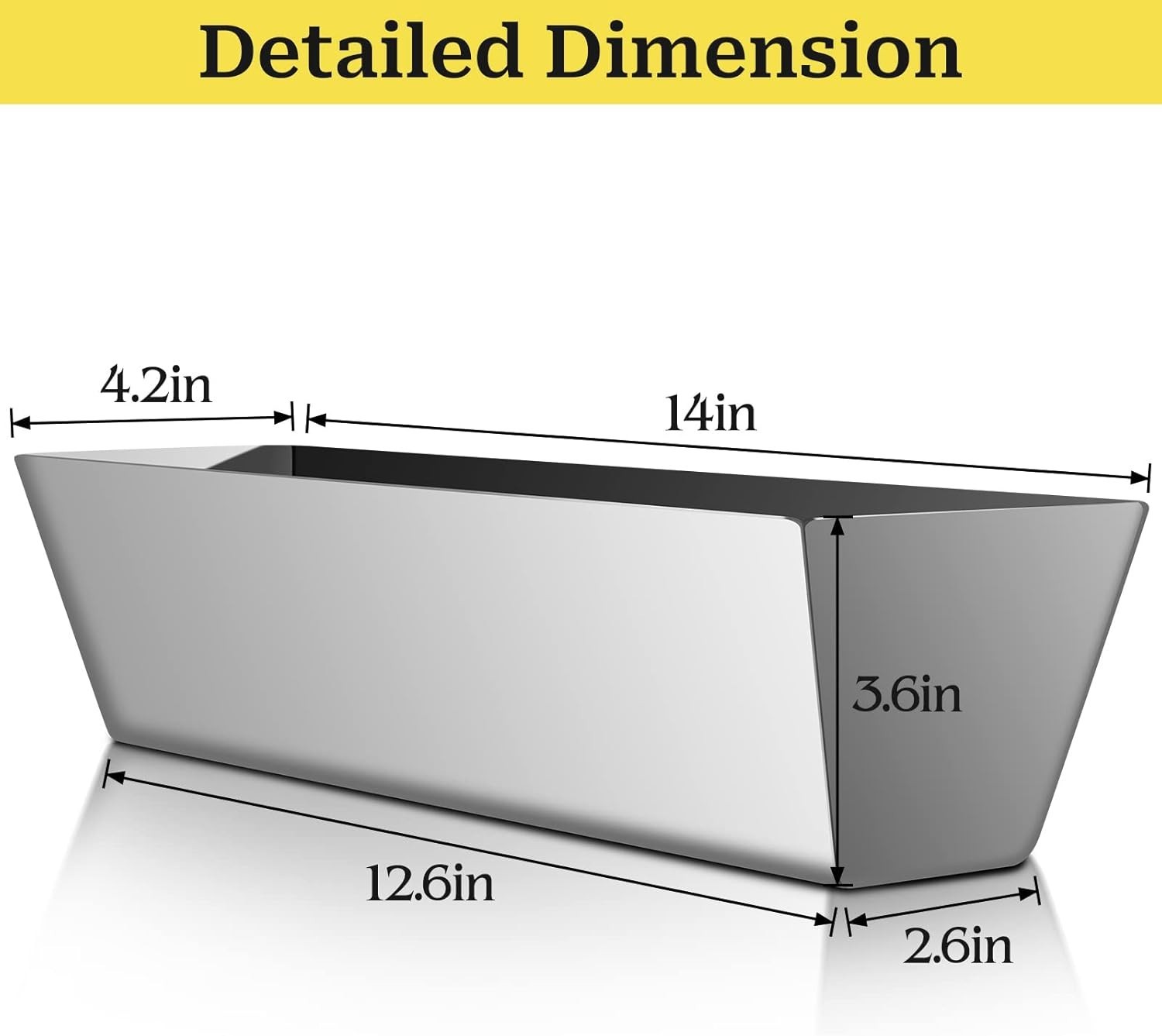Watertight Mud Pan Tray 12” Stainless