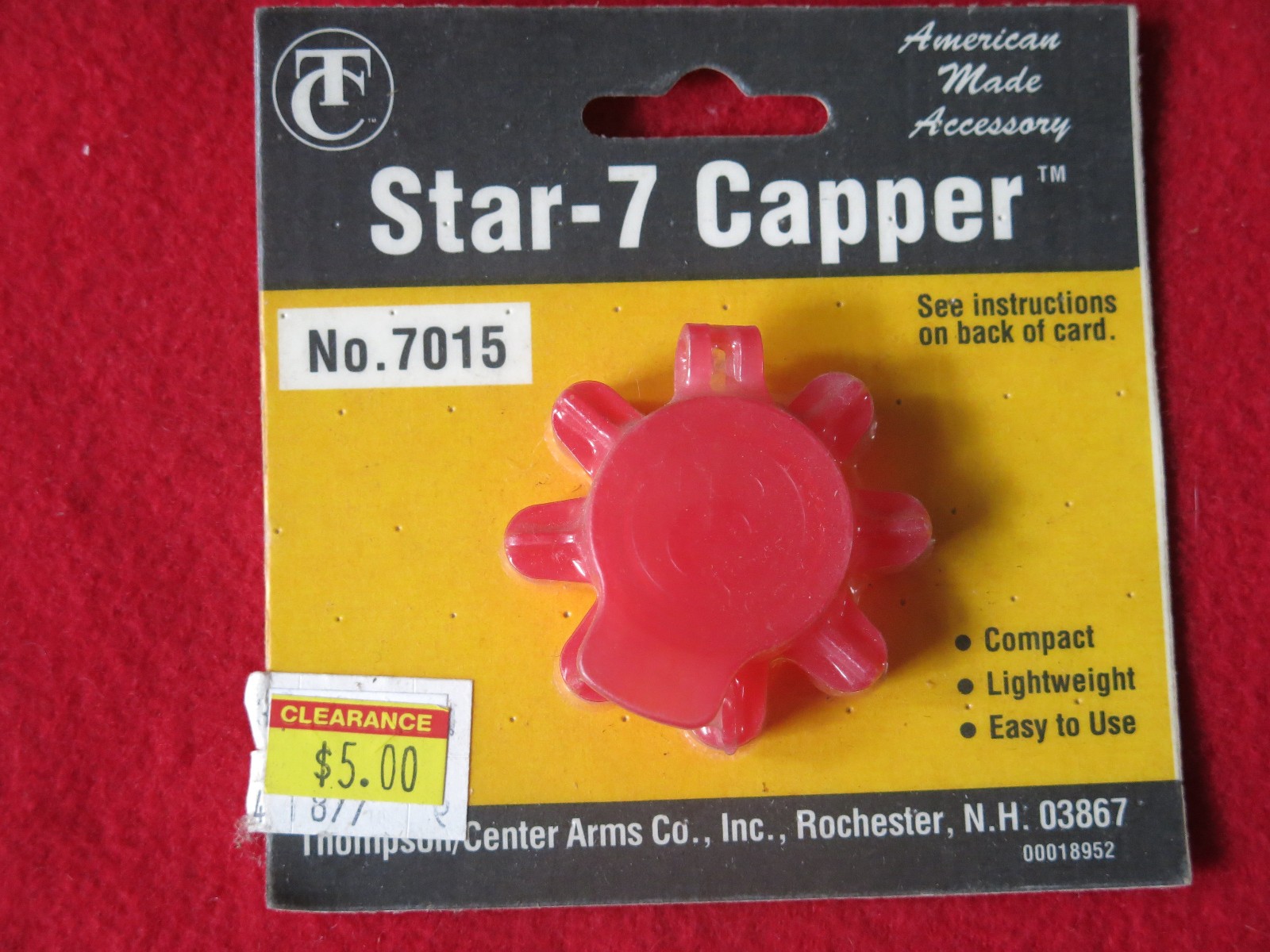 T/C Muzzleloader  Star-7 Capper 7015 Muzzleloading THOMPSON CENTER USA Made
