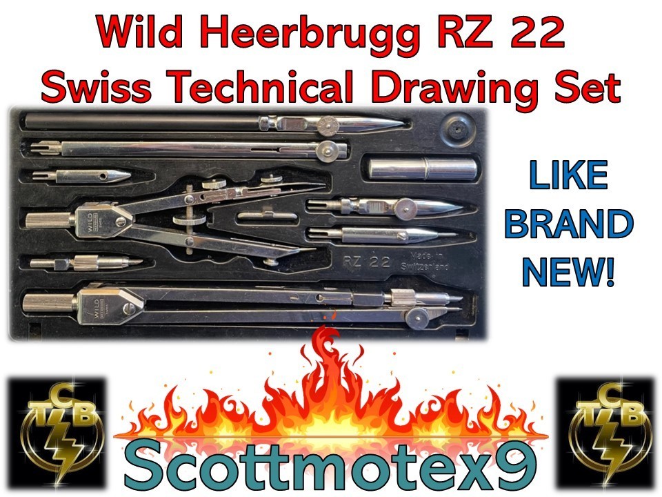 Wild Heerbrugg RZ 22 Swiss Technical Drawing Set / Vintage, LIKE NEVER USED