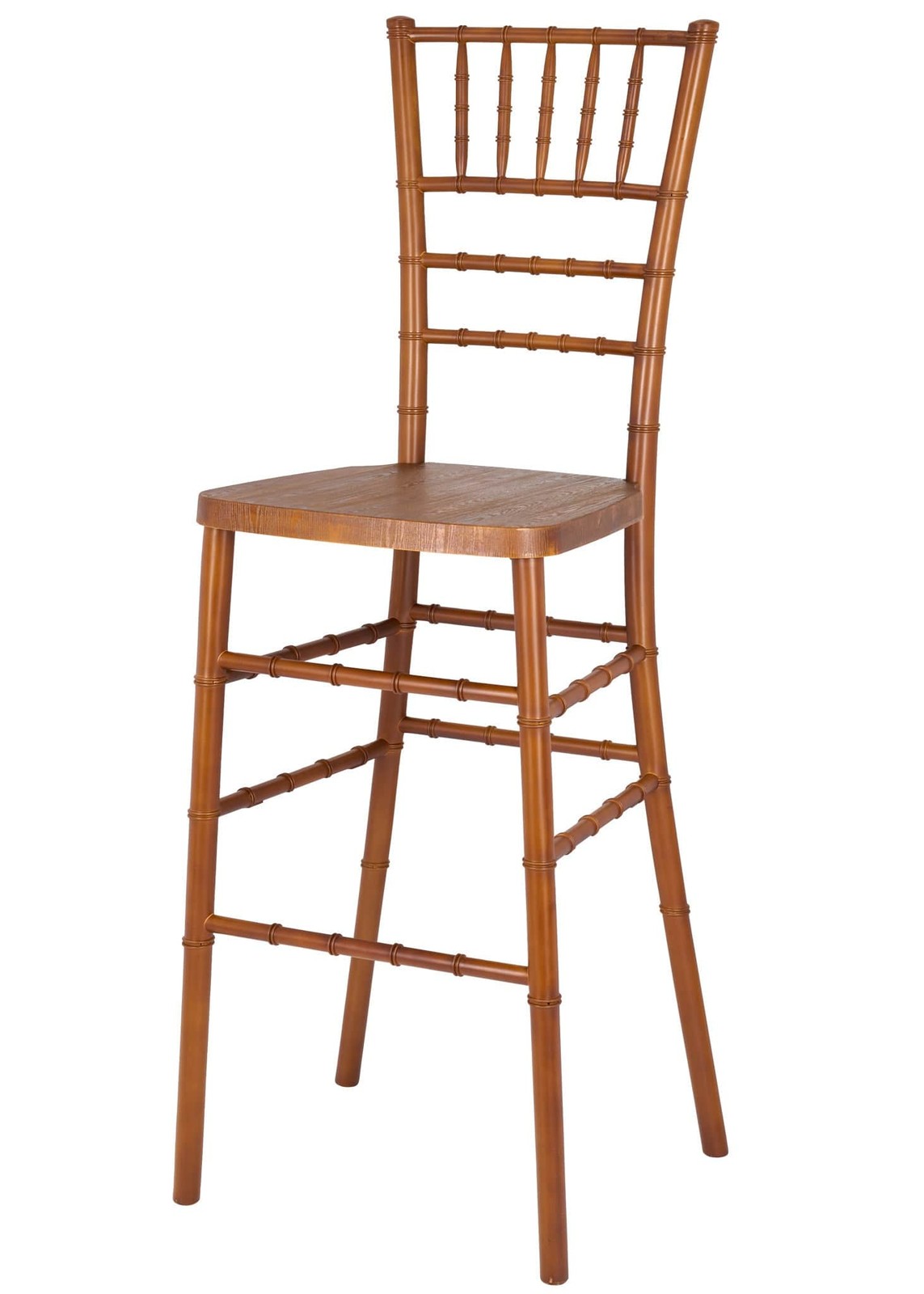 Chestnut WoodGrain™ Resin Chiavari Barstool by Chivari