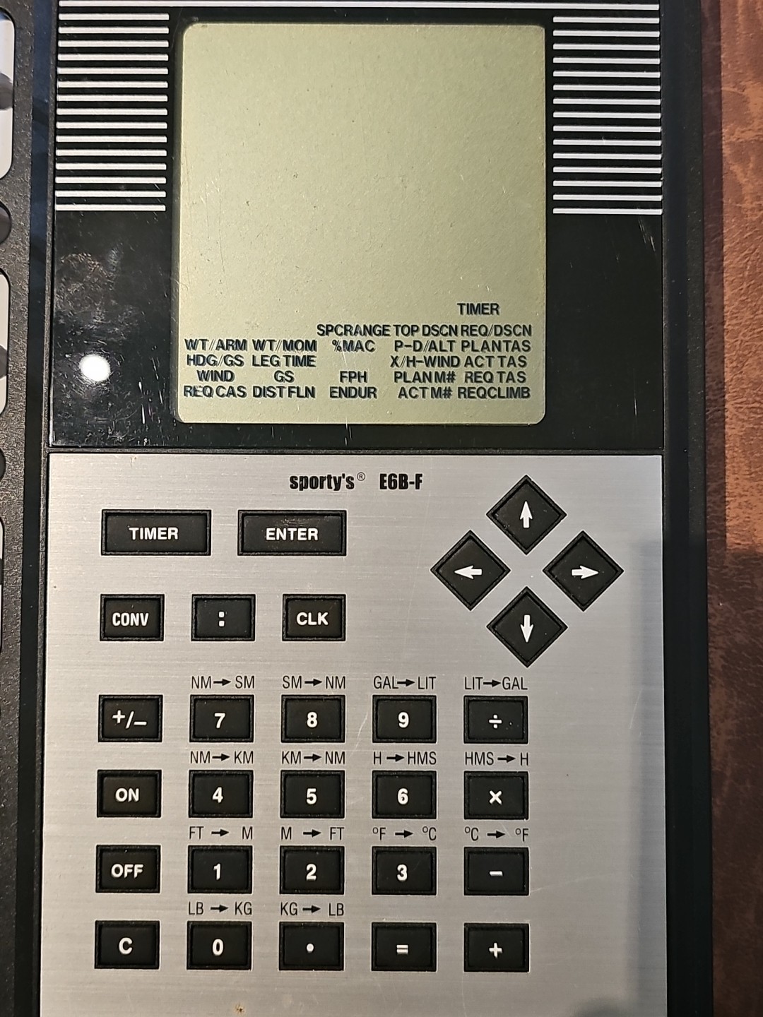 Sportys E6B Electronic Flight Calculator Pilot Computer w/ Jeppesen Log Paper