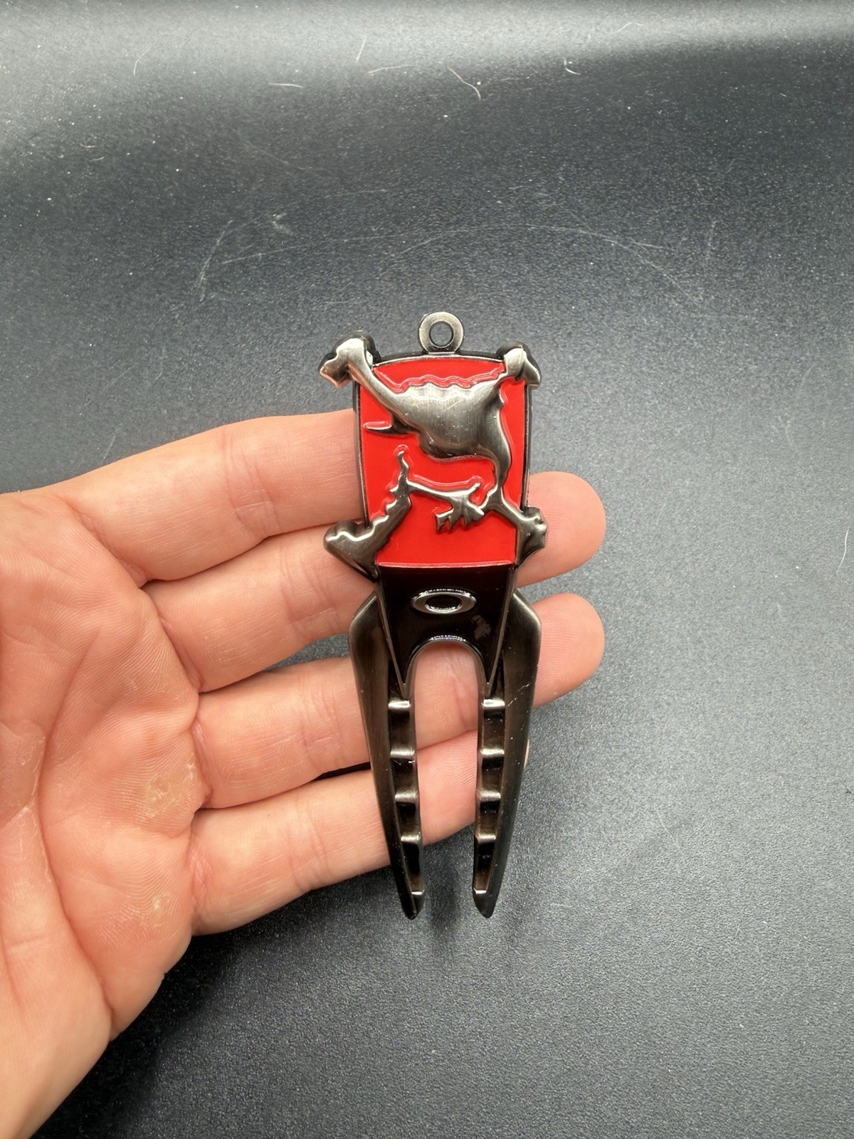 Oakley Golf X-Metal Skull Divot Repair Tool Red Stainless