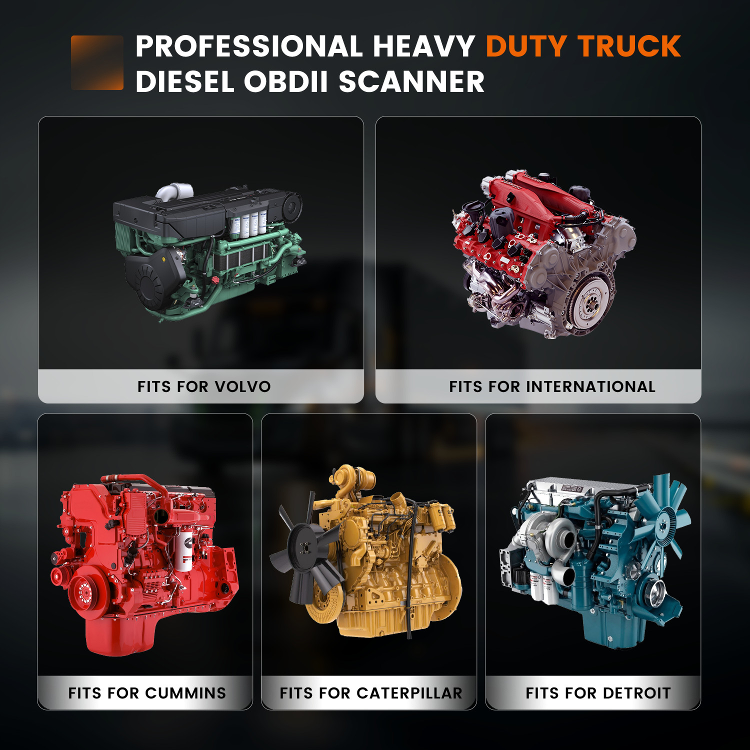 Diesel Truck Scanner For Cummins Caterpillar Engine Code Reader DPF Reset Regen