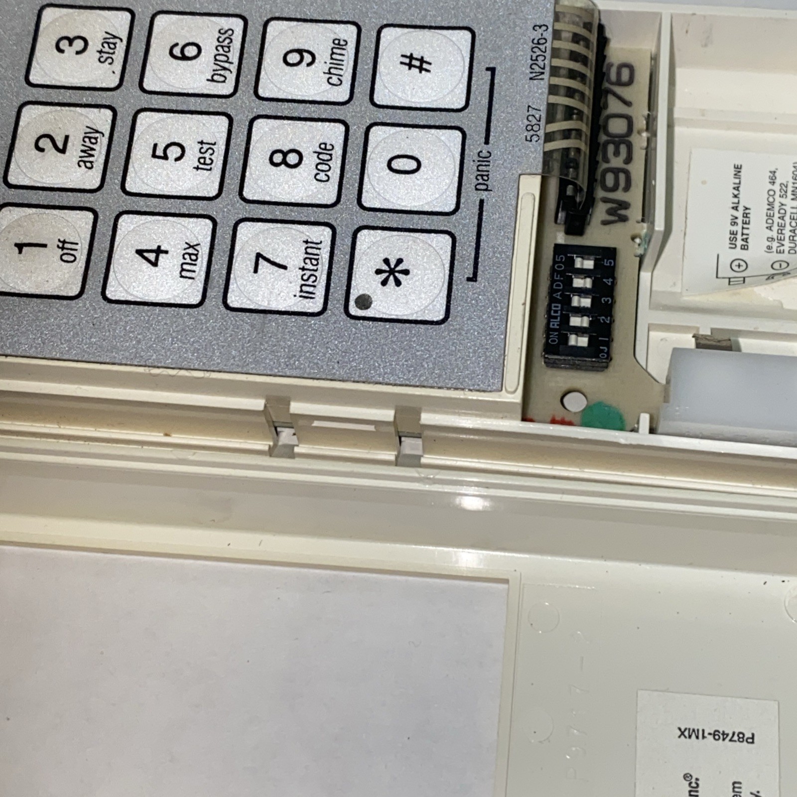 Ademco 5827 Home Security System Wall Mounted Remote Wireless Keypad