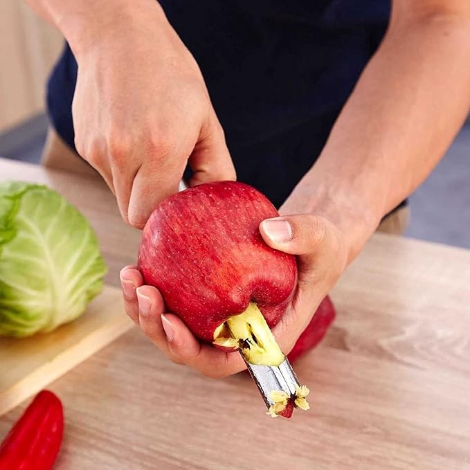 Stainless Steel Apple Corer - Fruit & Vegetable Corer - Seed Remover - Cutter