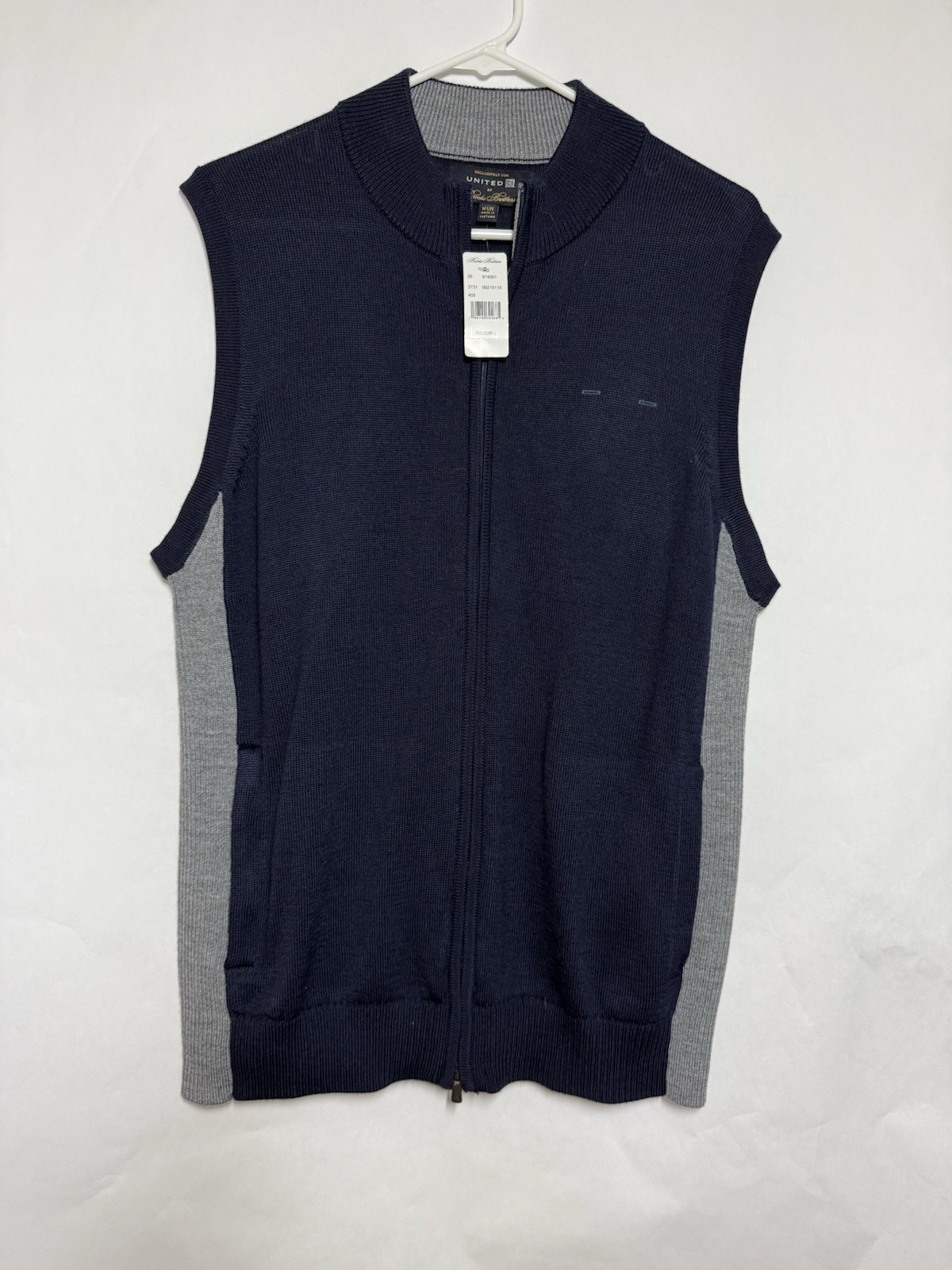 New Brooks Brothers For United Vest Mens Wool Medium Long Navy Dress Formal