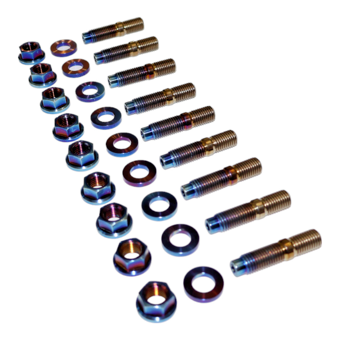 1pc SBP Titanium Exhaust Turbo Header Intake Plenum Manifold Stud Kit M8x1.25