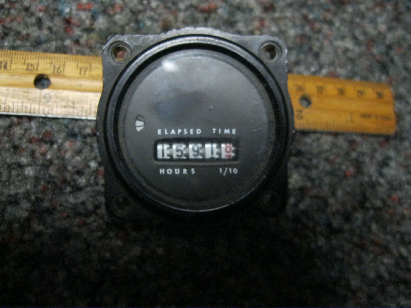 Vintage used Cessna Elapsed Time Indicator INOP for parts SG-70