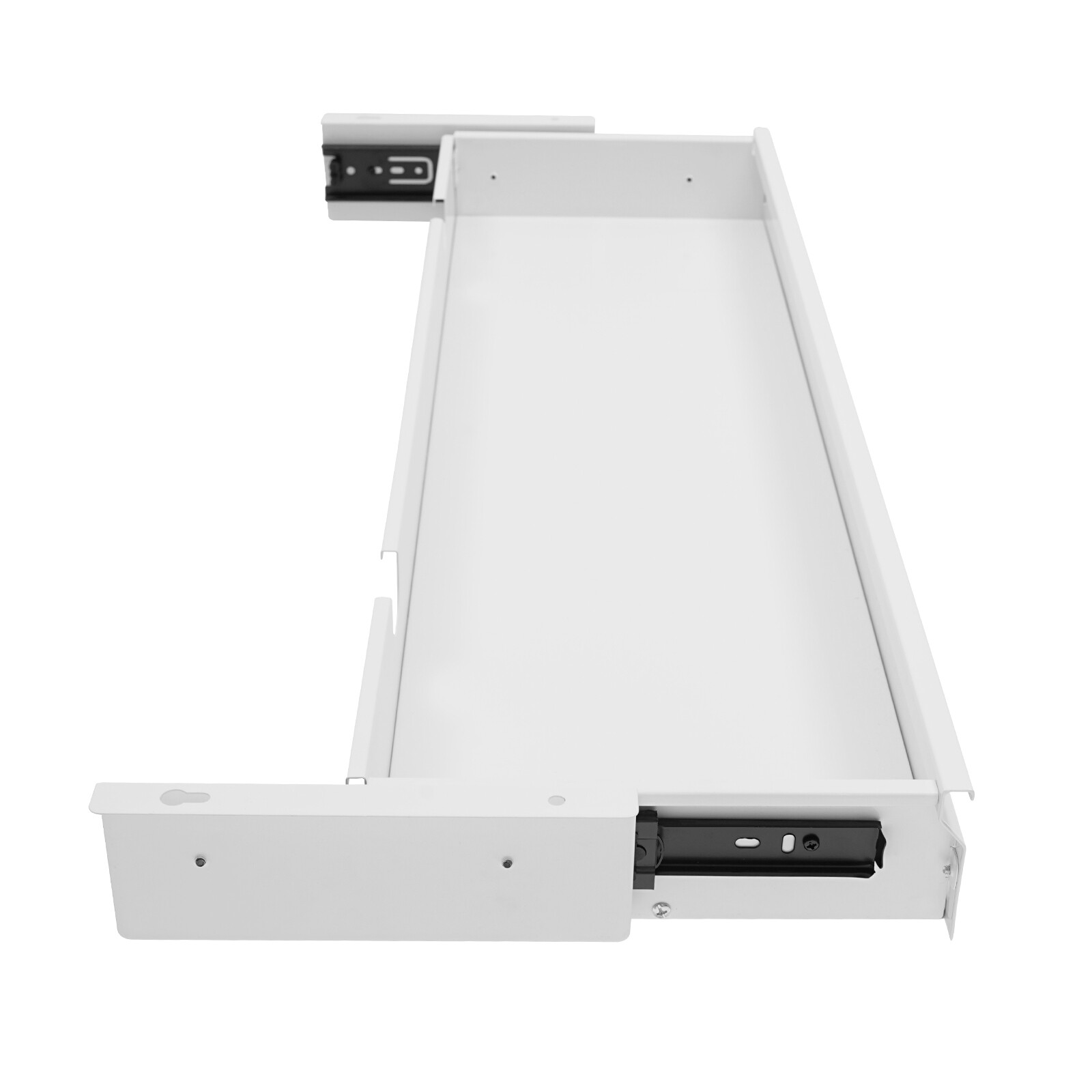 33" White Space Saver Sliding Under Desk Storage Drawer Pull-out Drawer White