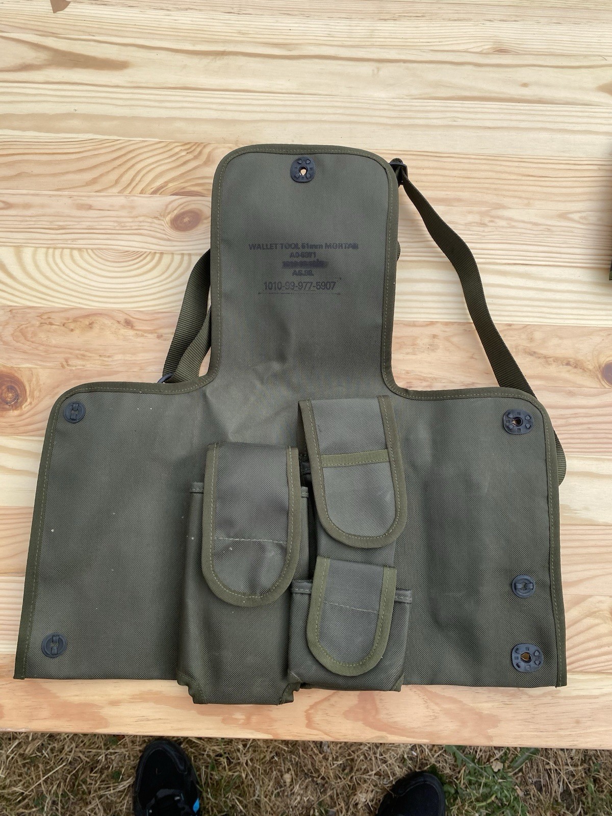 British 51mm Mortar Cleaning Kit Nylon Pouch / Wallet Only