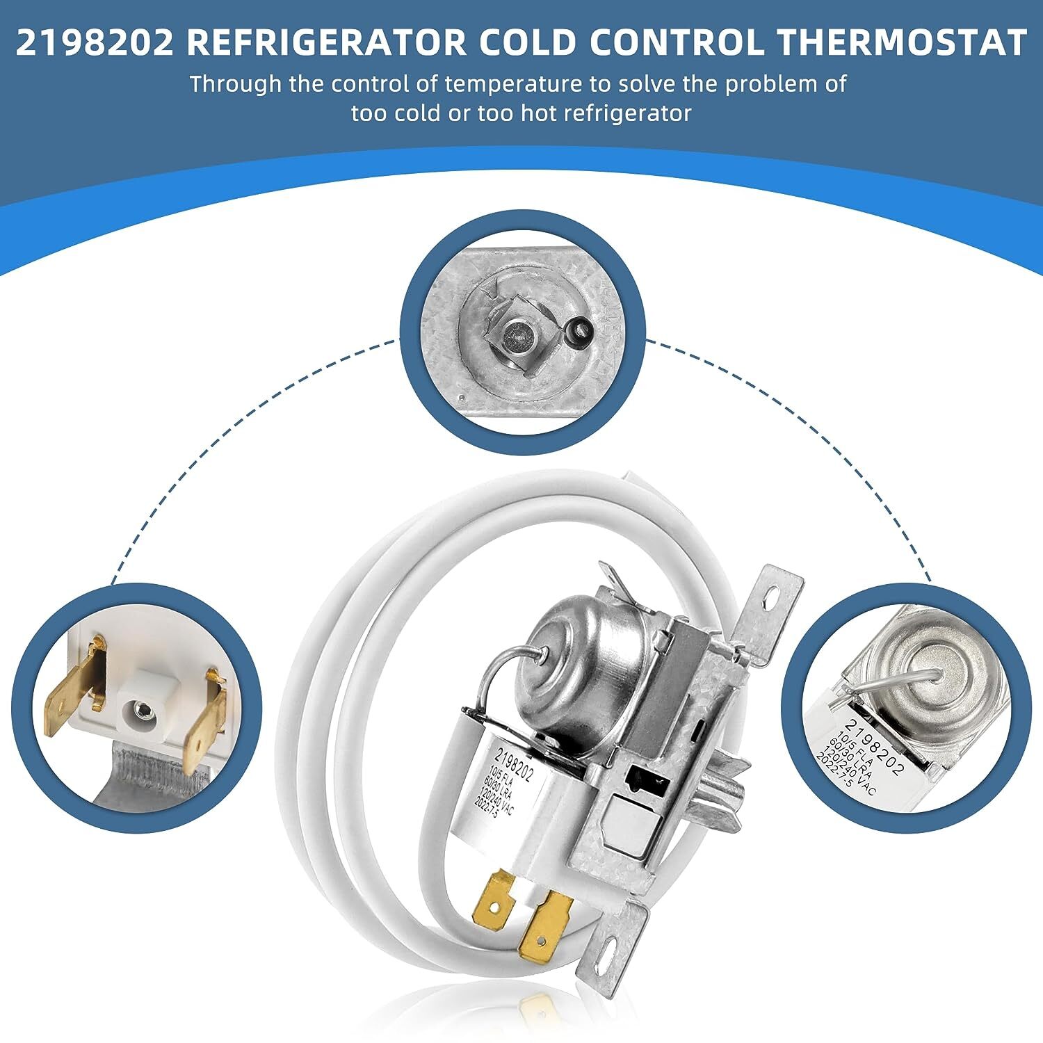 WP2198202 For Whirlpool Replacement Temperature Cold Control for 2198202