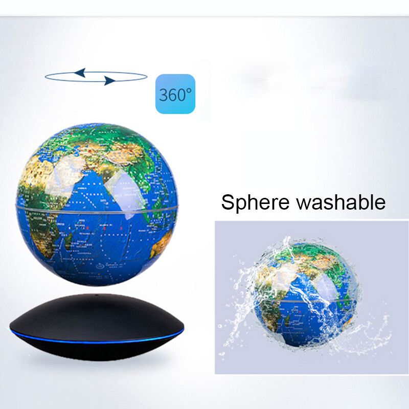 LED Globe Magnetic Levitation Floating Globe Light World Map Rotating Night Lamp