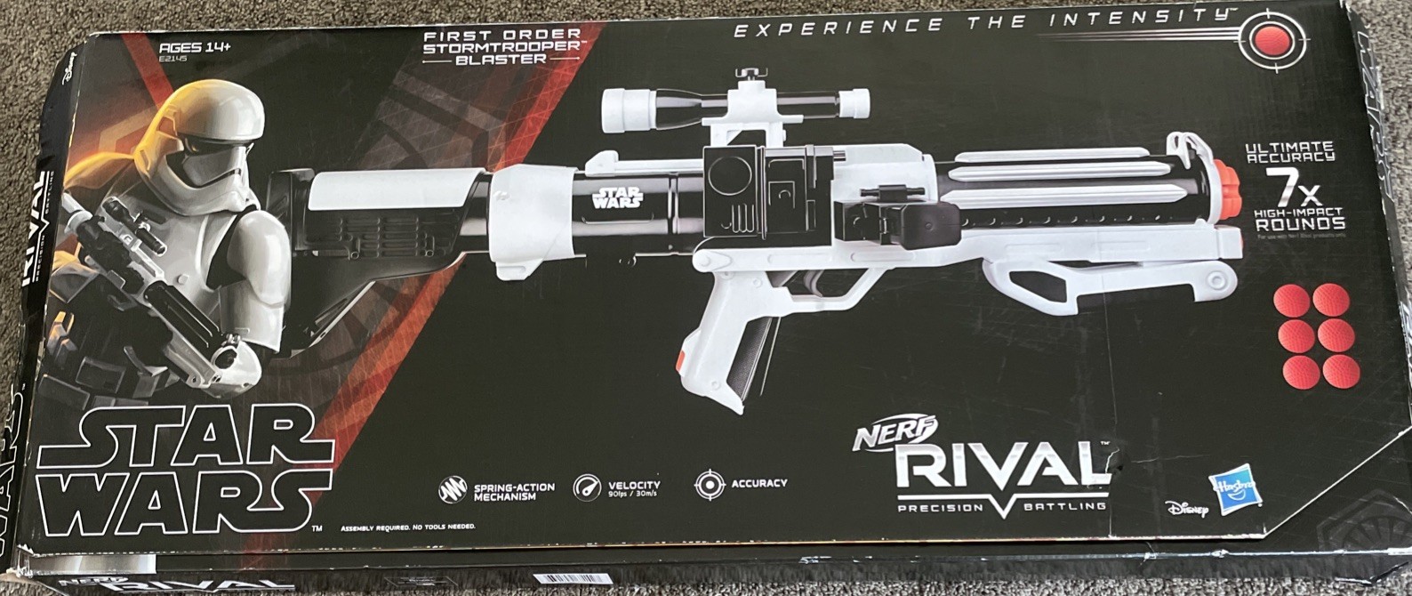 NERF RIVAL STAR WARS First Order Stormtrooper Blaster Gun In Display Box