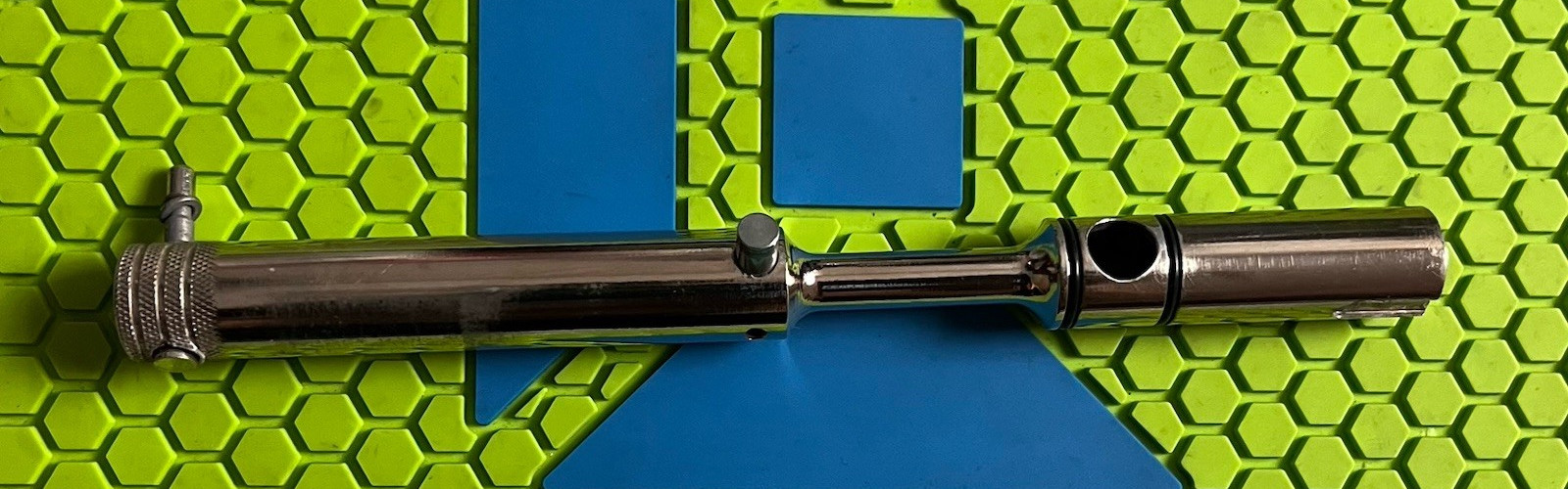 KINGMAN SPYDER VENTURI STYLE REAR COCKING BOLT PAINTBALL SILVER CHROME