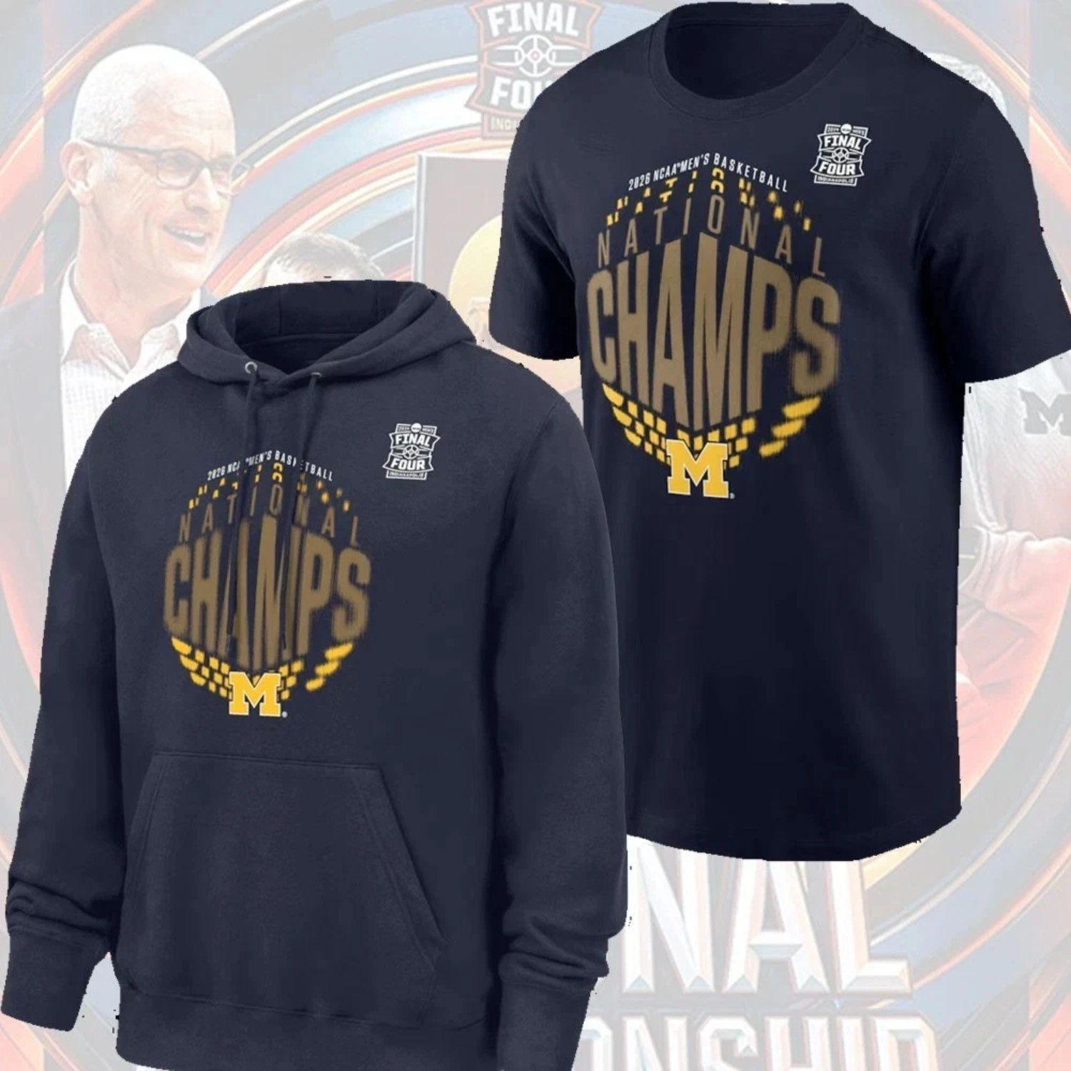 SALE - Michigan Wolverines 2026 Men's Basketball National Champions Locker Room