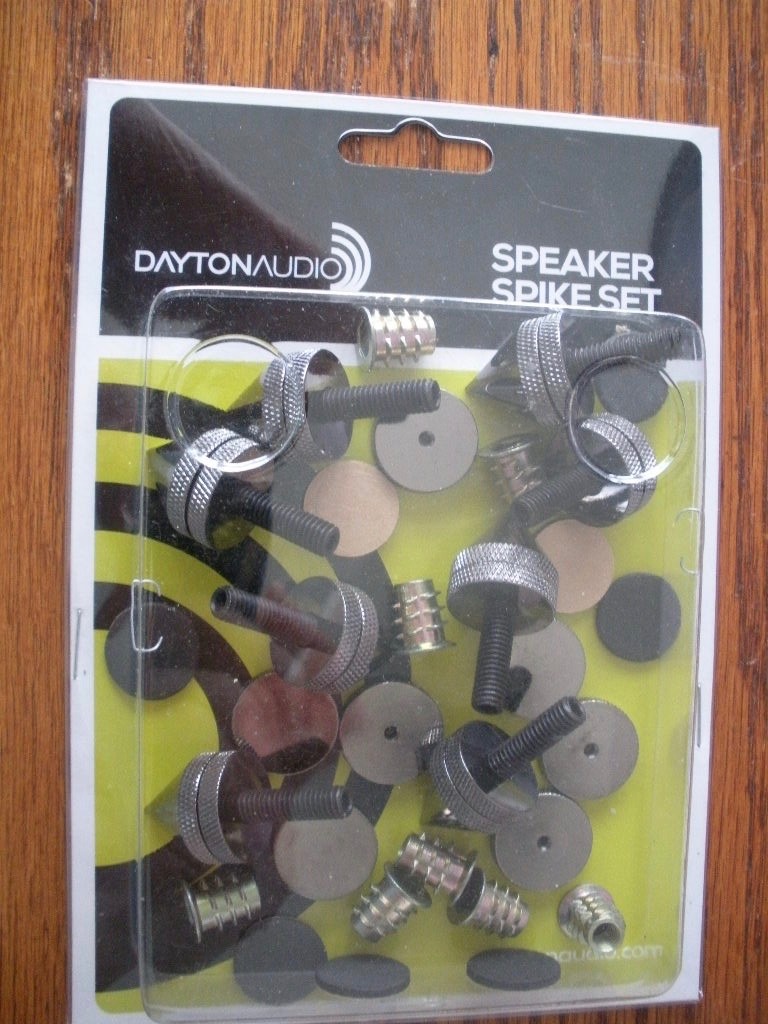 DAYTON AUDIO DSS5-BC DOUBLE SET OF BLACK CHROME SPEAKER SPIKES