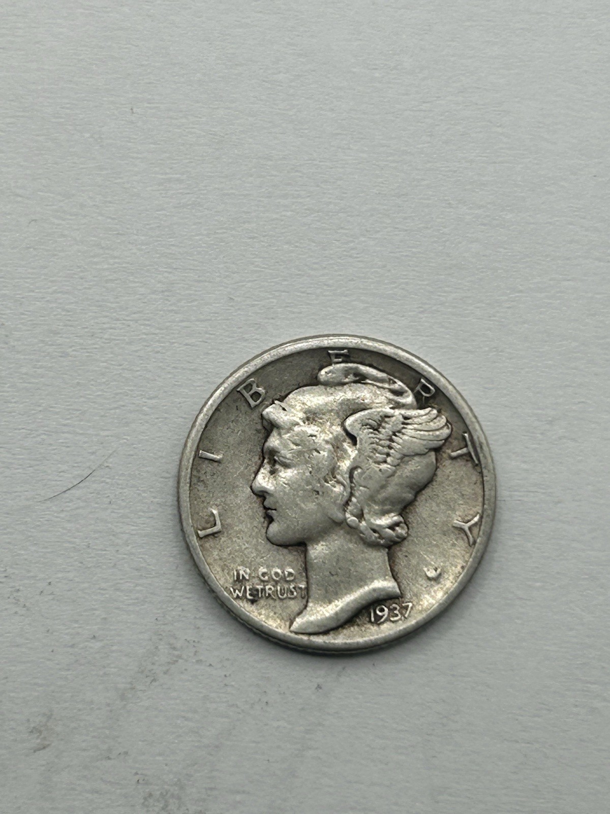 1937 Mercury Dime VF