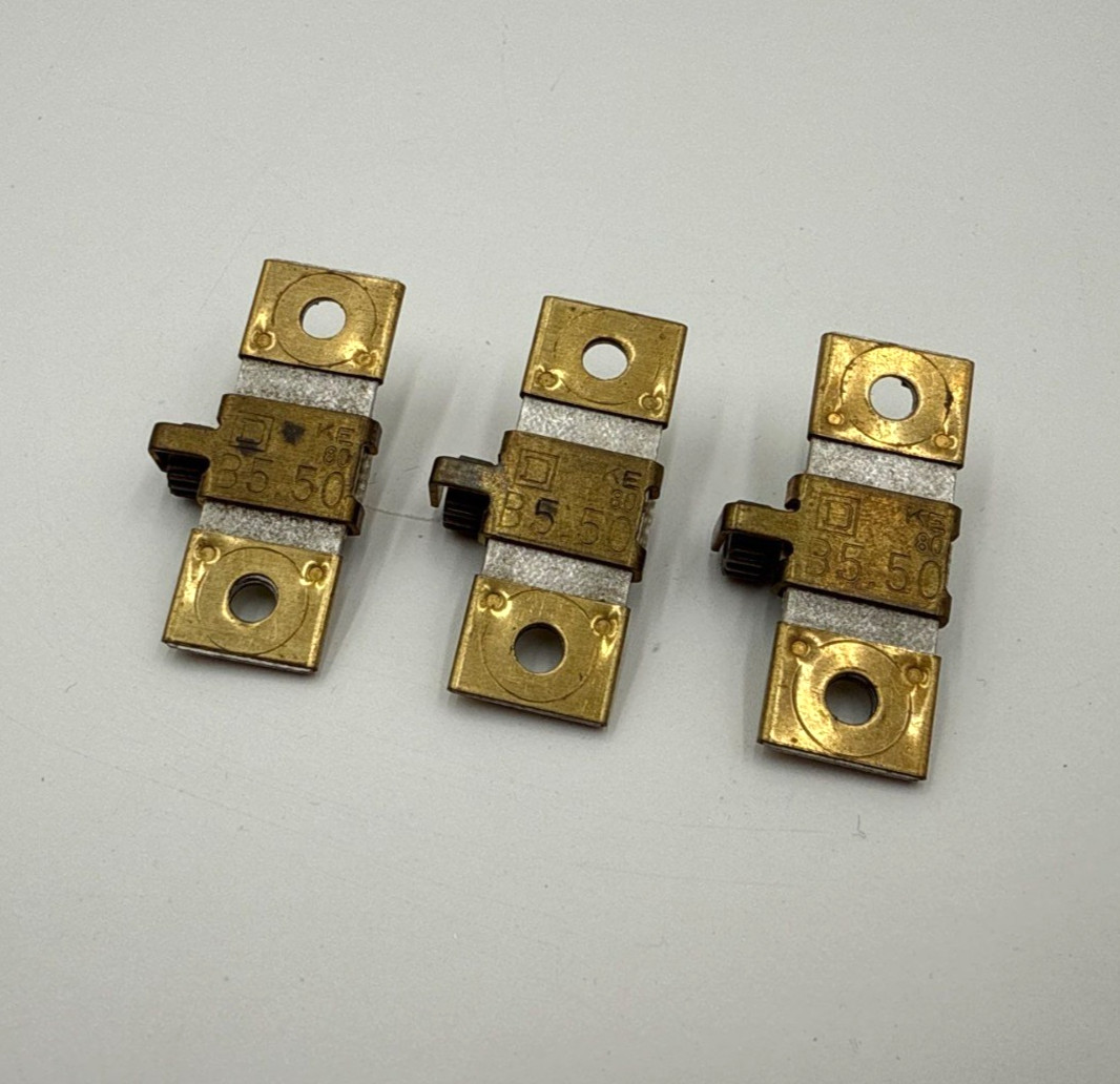 3PC Lot Square D B5.50 Thermal Unit Overload Relay Heater Unit 3.98-4.89Amp B550