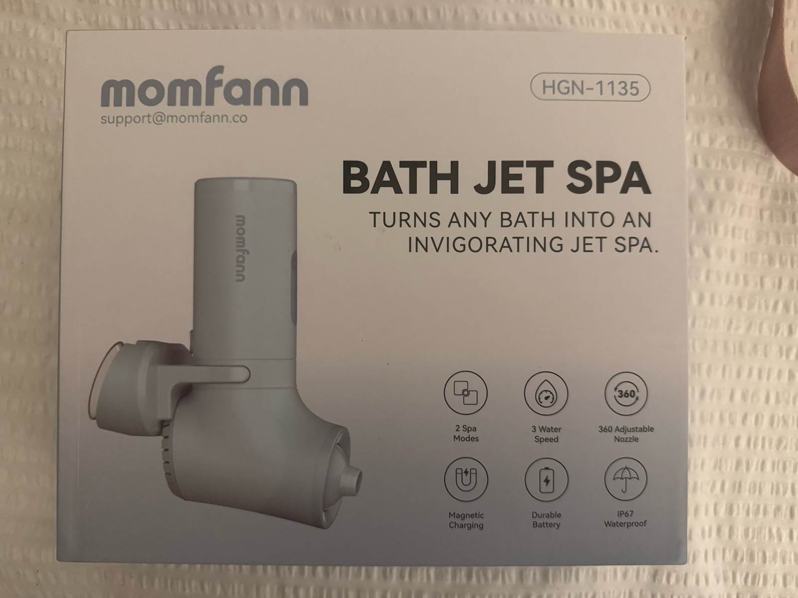 momfann Cordless Portable Bath Jet Spa Adjustable HGN-1135