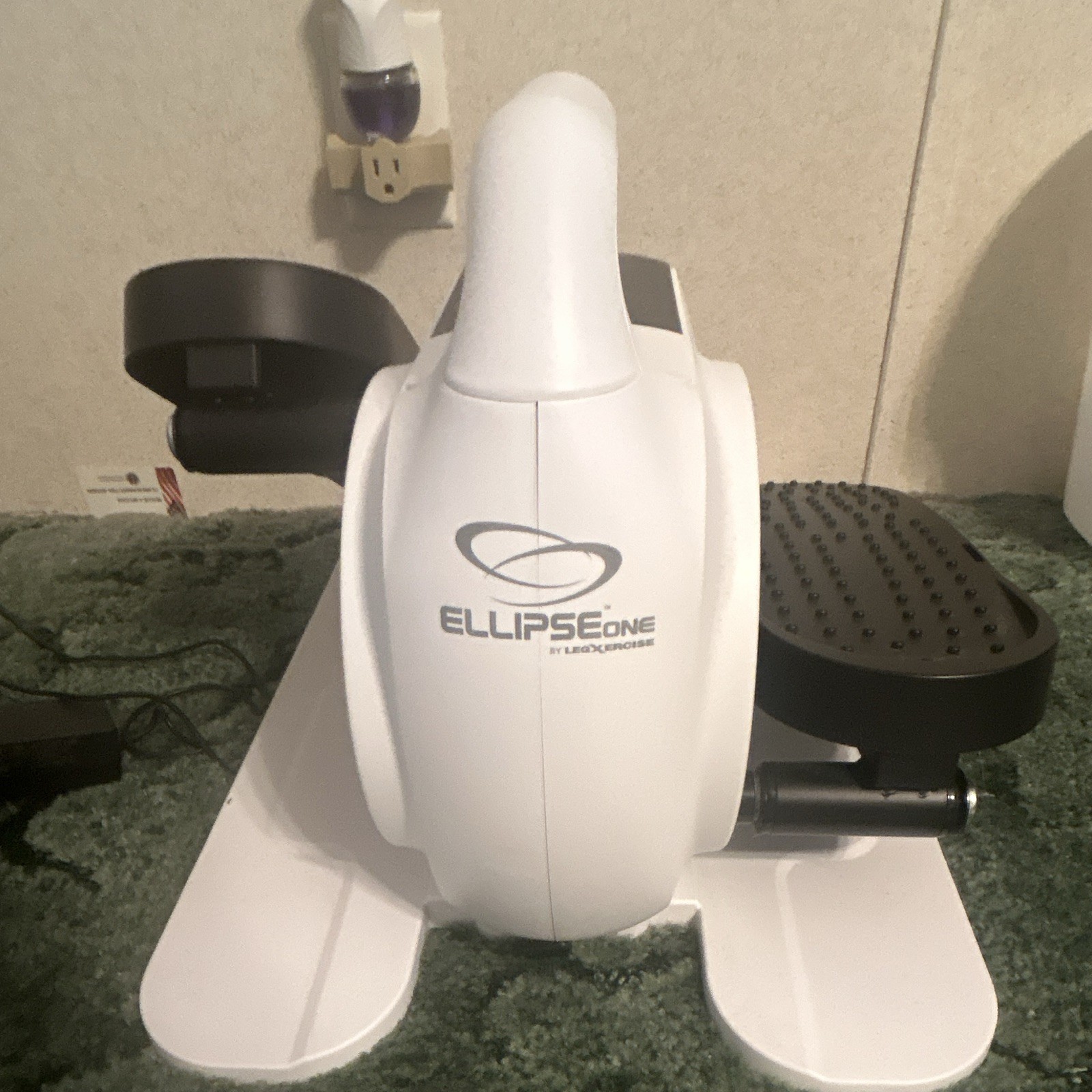 LegXercise Ellipse One Under Desk Elliptical Exerciser, White/Black