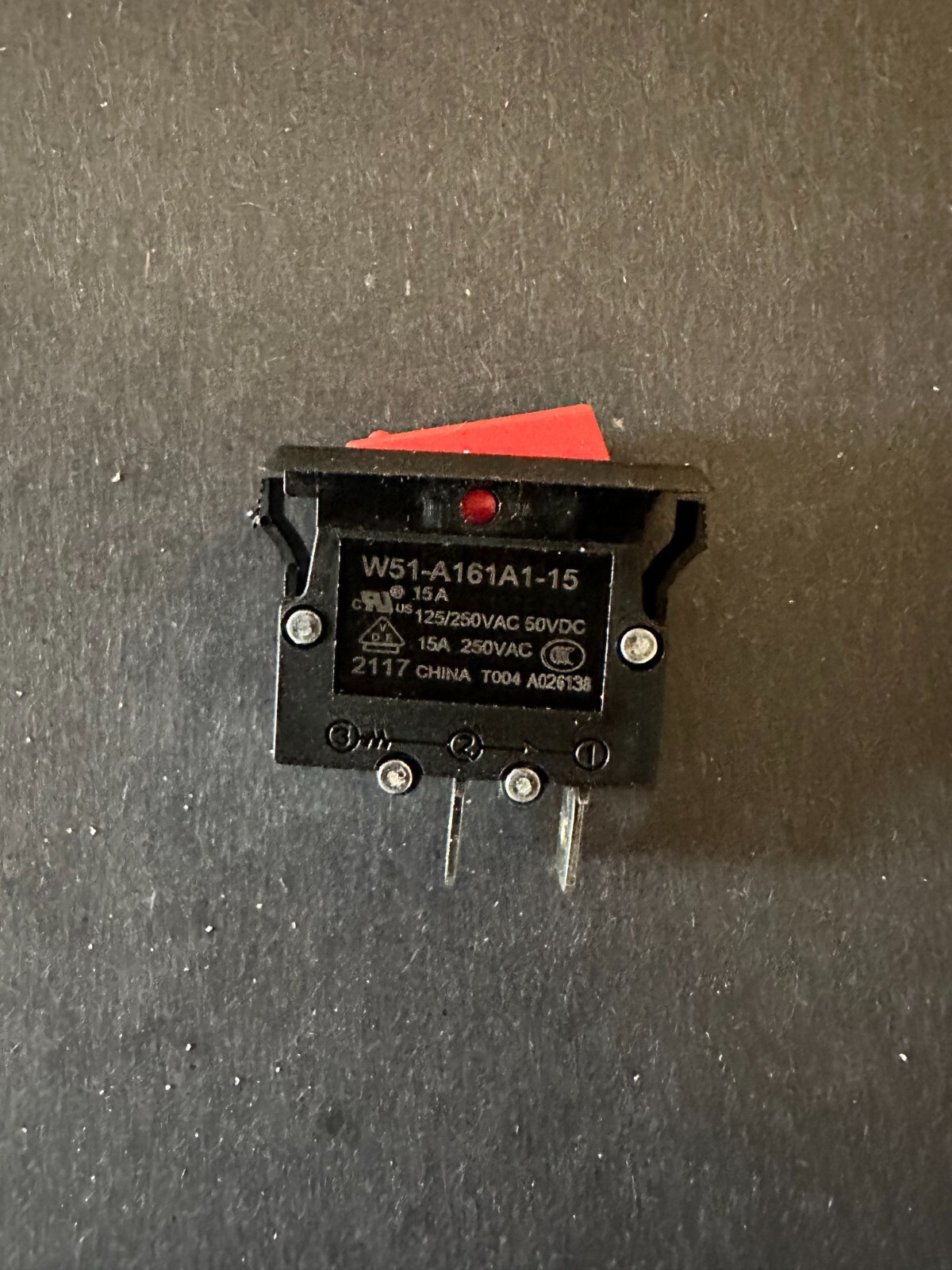 TE Connectivity Reset / Off Treadmill Circuit Breaker Switch W51-A161A1-15
