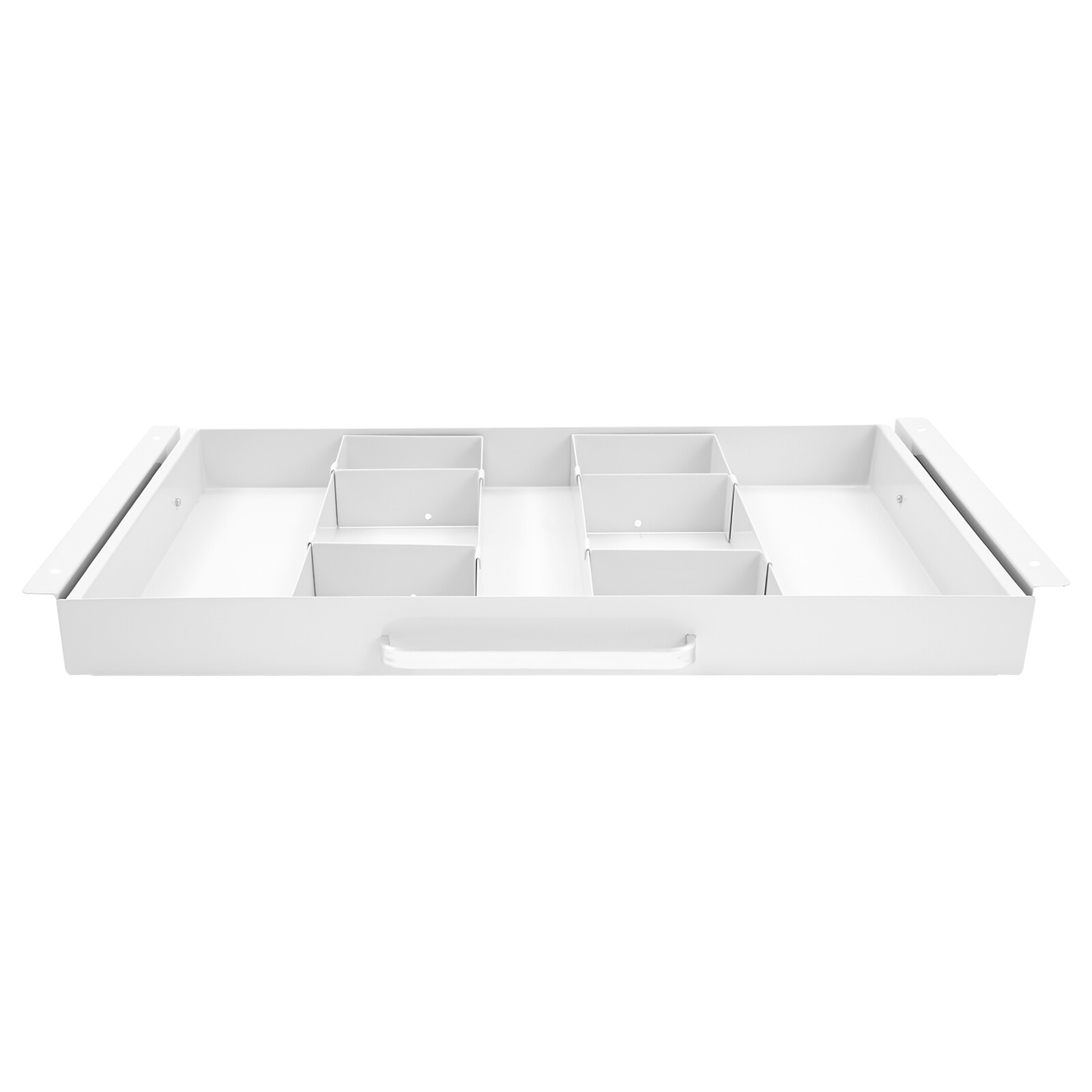 21.5" Under Desk Mounted Sliding Pull-out Drawer For Standing Desks White