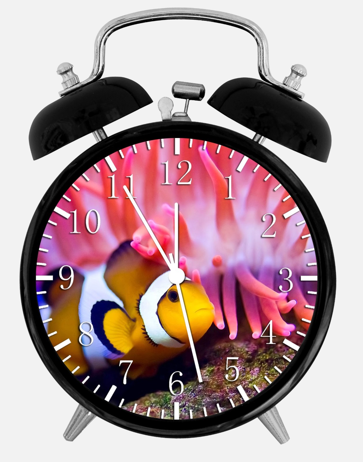 Tropical Ocean Fish Alarm Desk Clock 3.75" Room Office Decor E343 Nice For Gift