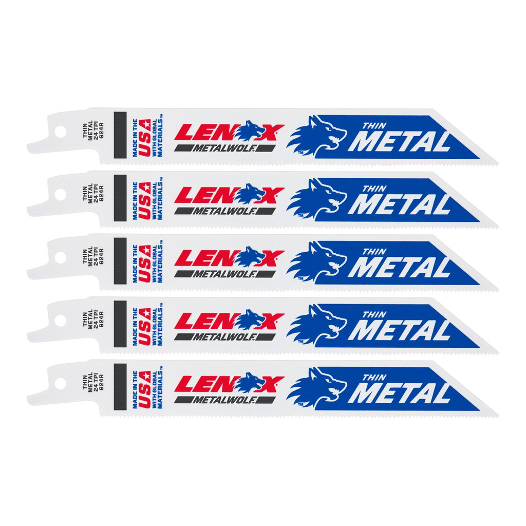 Metal Cut Reciprocating Saw Blade W/ Power Blast Technology 6", 24 Tpi 5/Pk