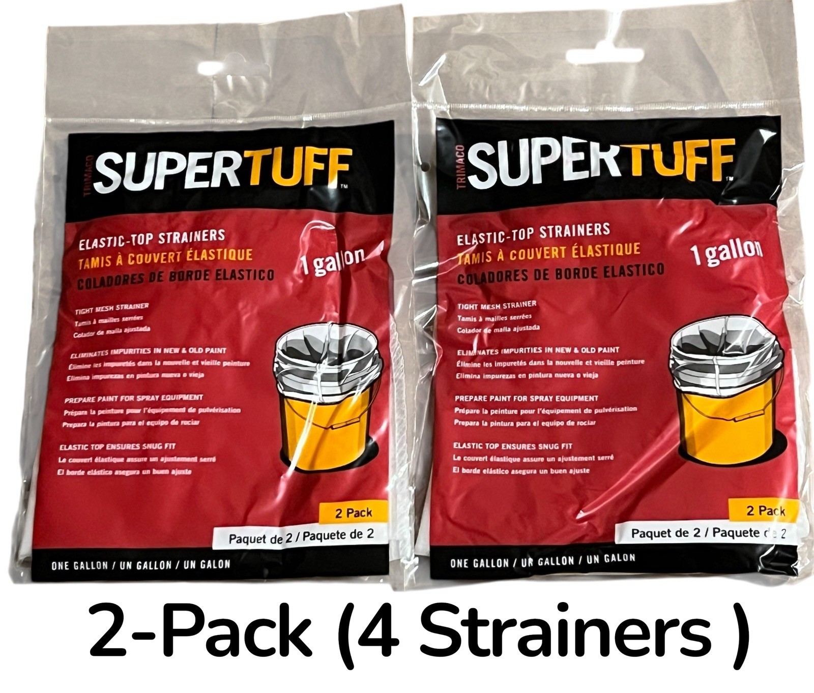 Trimaco SuperTuff 11522 Elastic-Top Mesh Strainers 1 Gallon x2(2-Pack) New