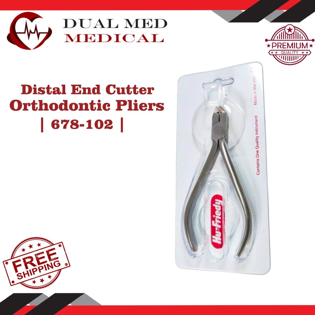 HU FRIEDY Flush Cut No Hold Distal End Cutter Orthodontic Pliers | 678-102