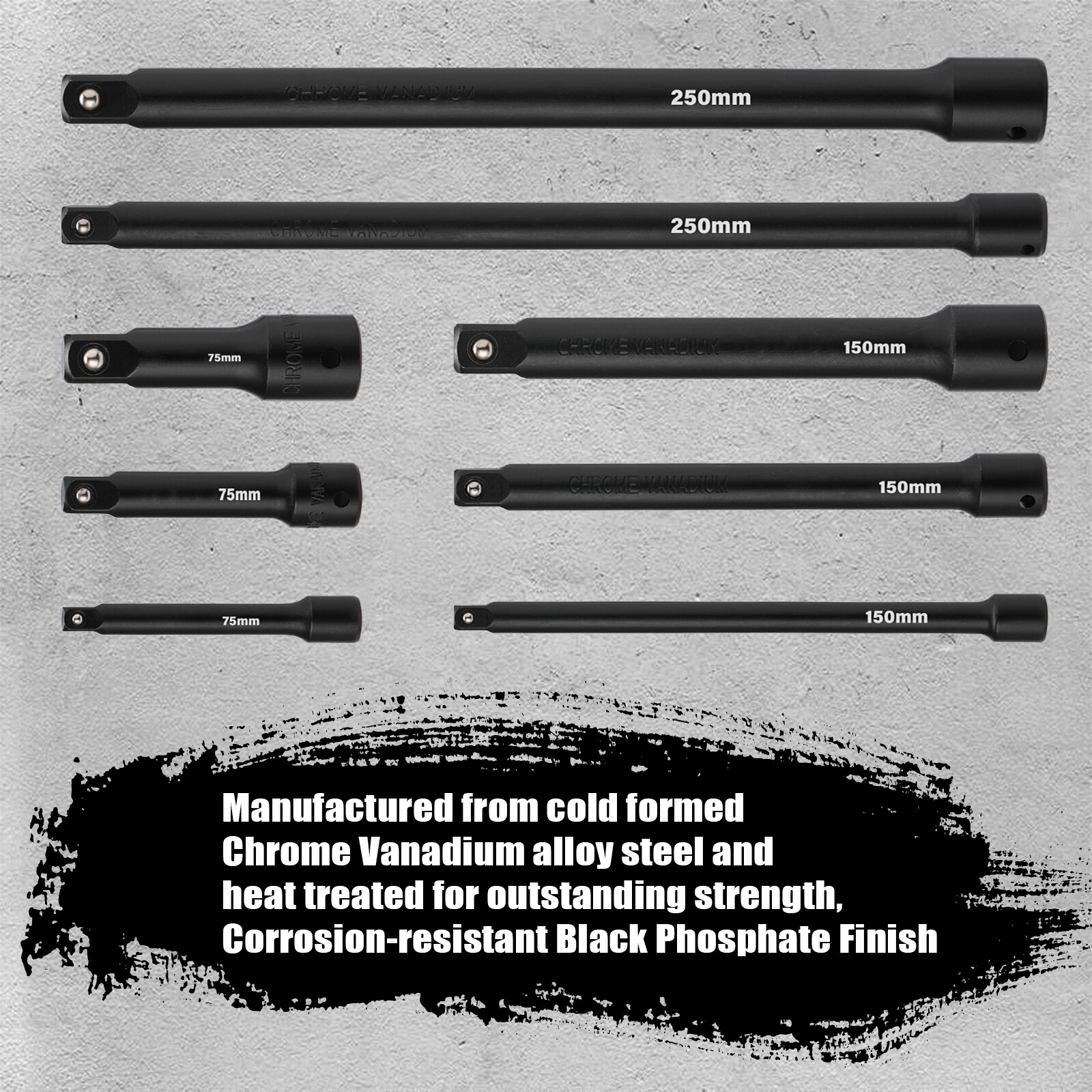 18 PCS Drive Tool Accessory Set Premium CR-V Steel Includes Socket Adapters