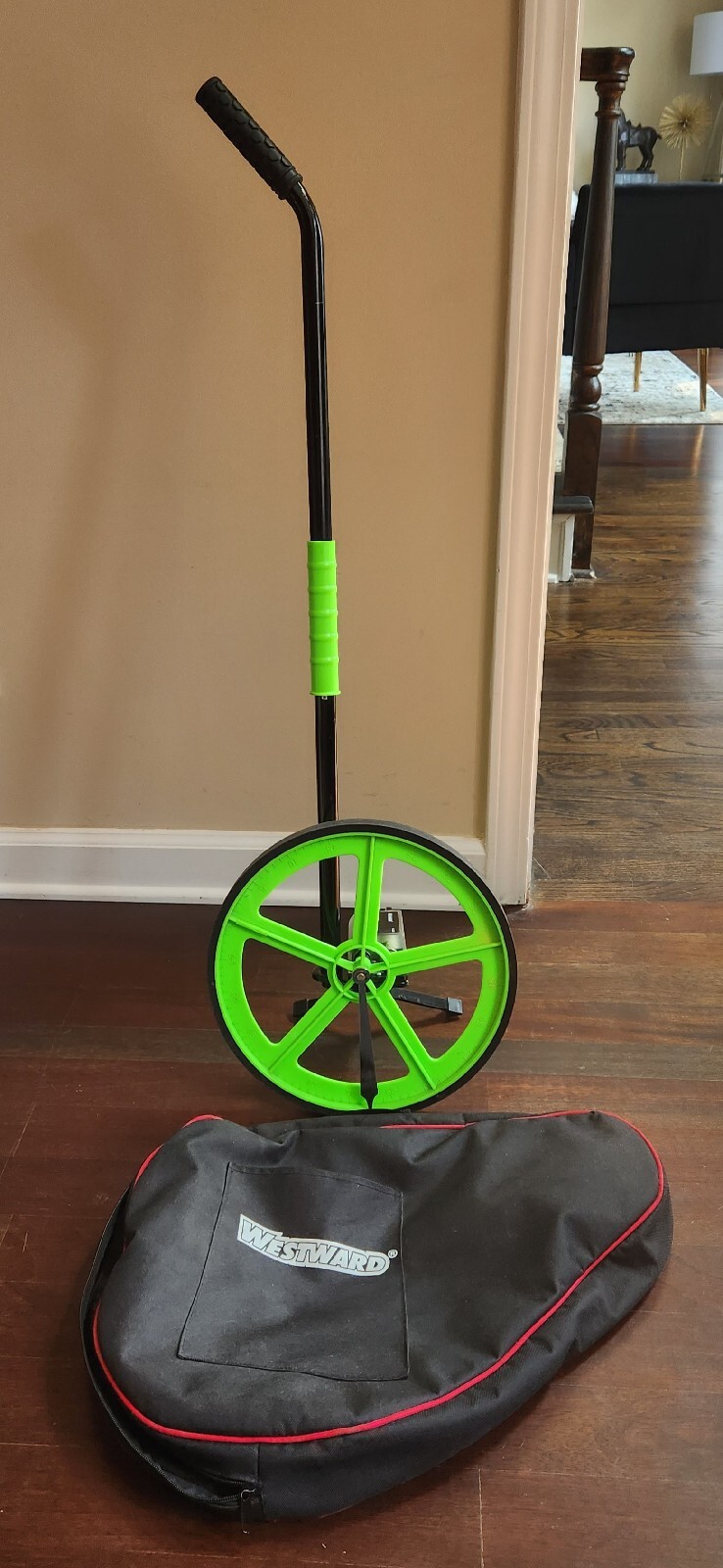 Westward 1EJX6 Measuring Wheel W/Stand,3.5 Ft. Tall,Wt 49.3 Oz,w/Storage Blk.Bag