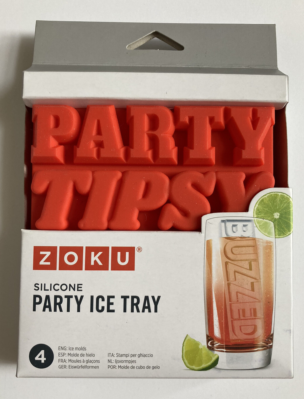 Zoku Party Ice Cube Tray Silicone BPA Free NEW