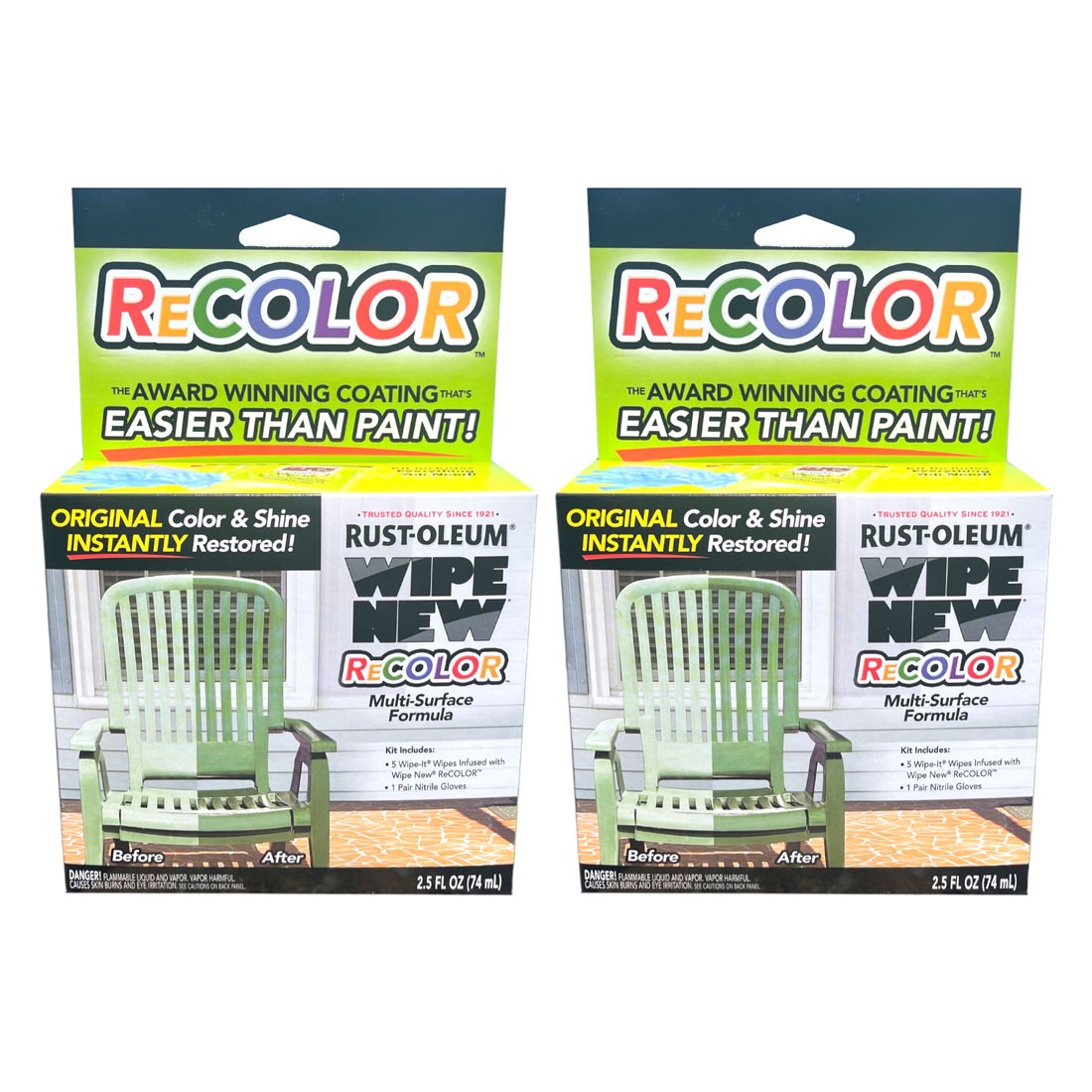Wipe New Recolor Furniture Restorer Wipe-On Applicator ( Pack of 2)