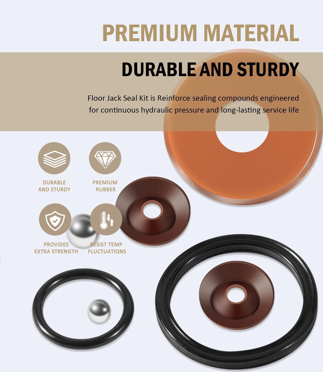 J-122 Hydraulic Seal Repair Kit for Lincoln Walker 1.5 Ton Floor Jack 18-Pack