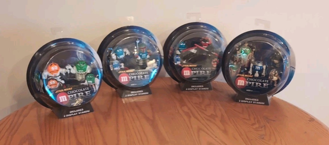 Hasbro Star Wars Chocolate EMPIRE  M&M's Action Figures Set Of 4 New Unopened
