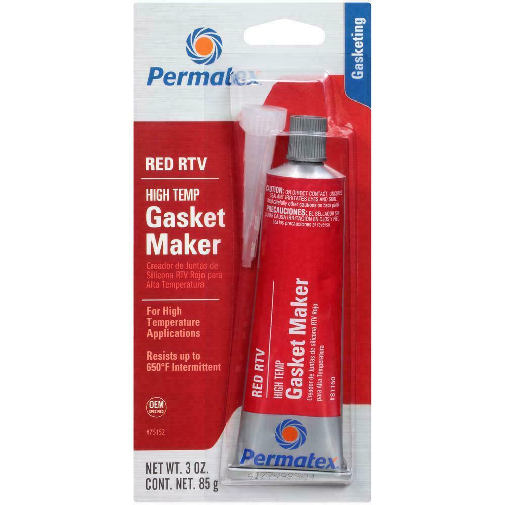 Permatex 81160 high temp red RTV silicone gasket maker 3oz tube 80g
