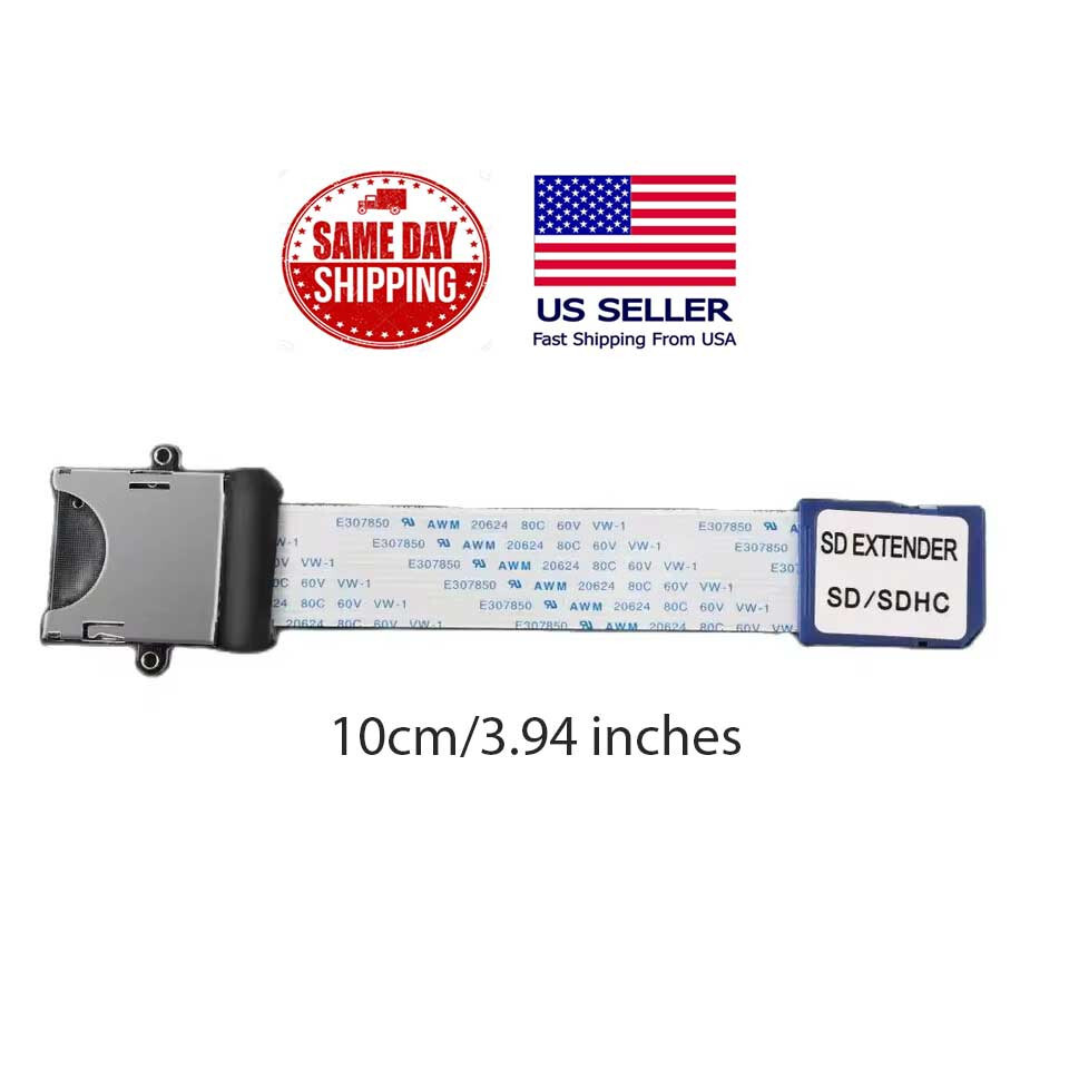 10cm Full-Sized SD Card Extension Cable (SD to SD) Adapter Flexible Extender USA
