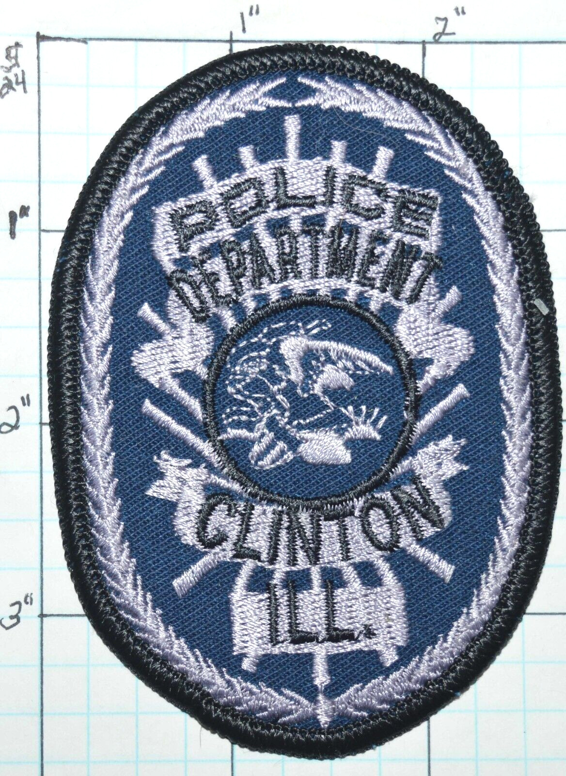 ILLINOIS, CLINTON POLICE DEPT 3.75" PATCH