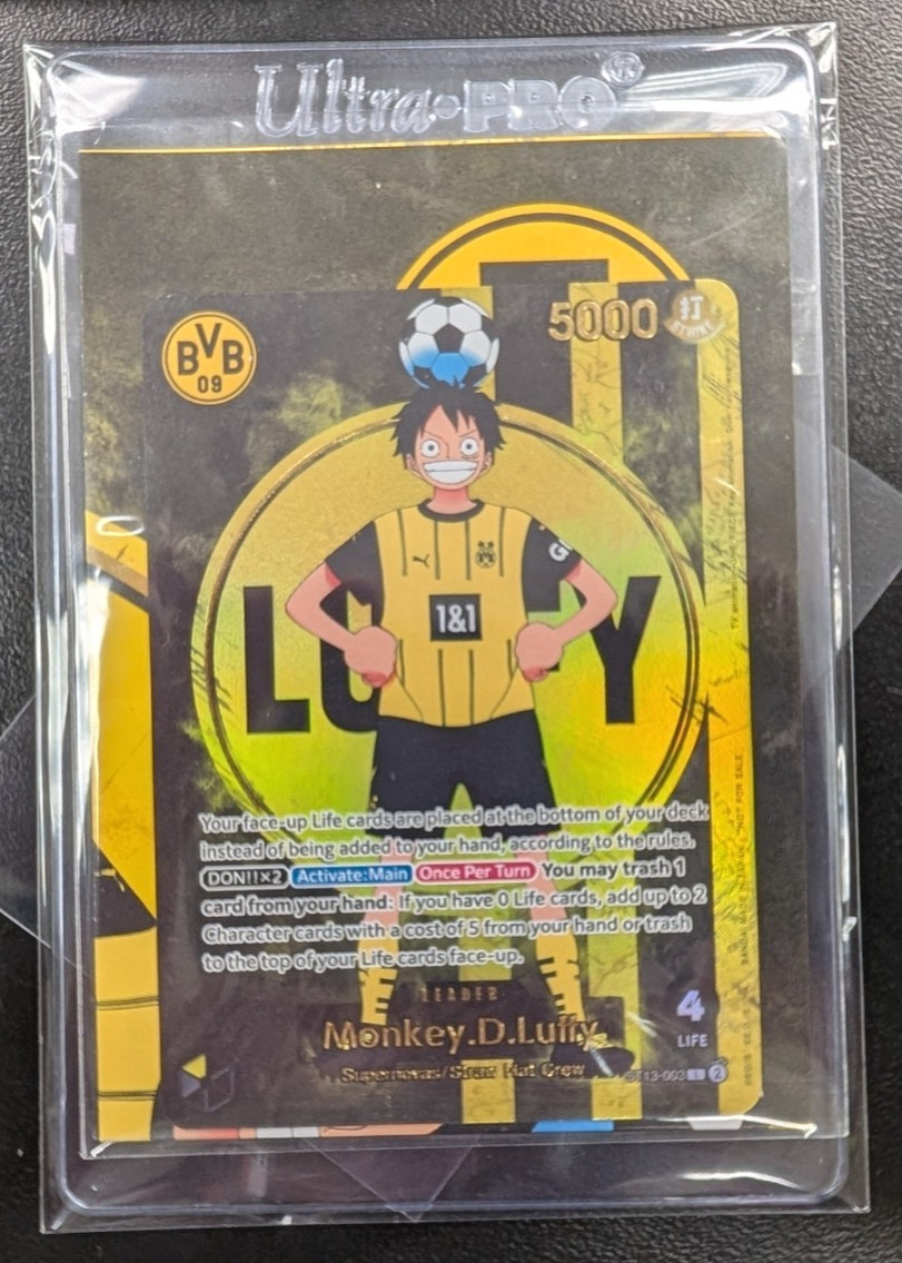 Monkey D. Luffy ST13-003 Promotion: Borussia Dortmund BVB Sealed One Piece Card！