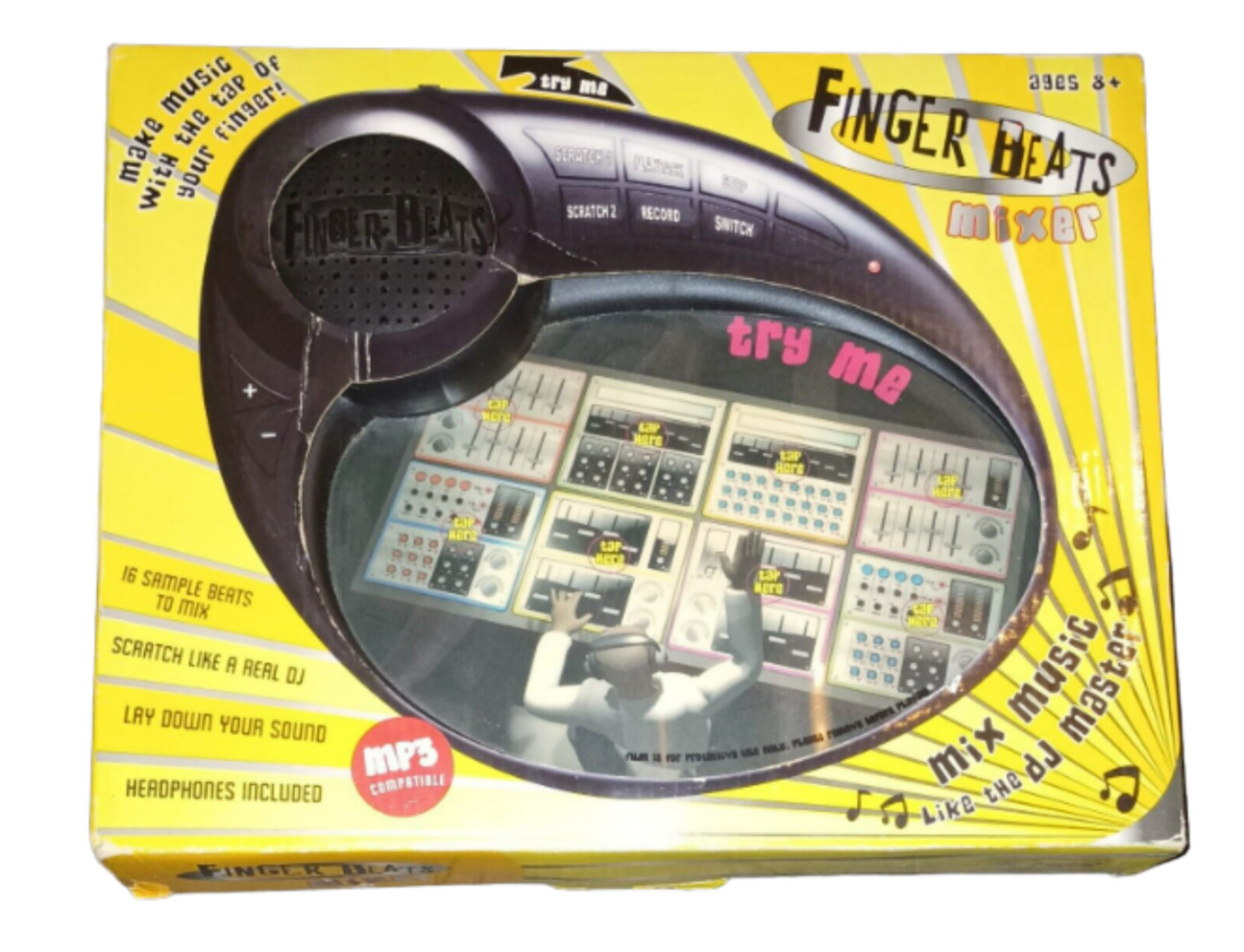 Finger Beats Mixer MP3 Compatible Headphones Included Ages 8+ DJ