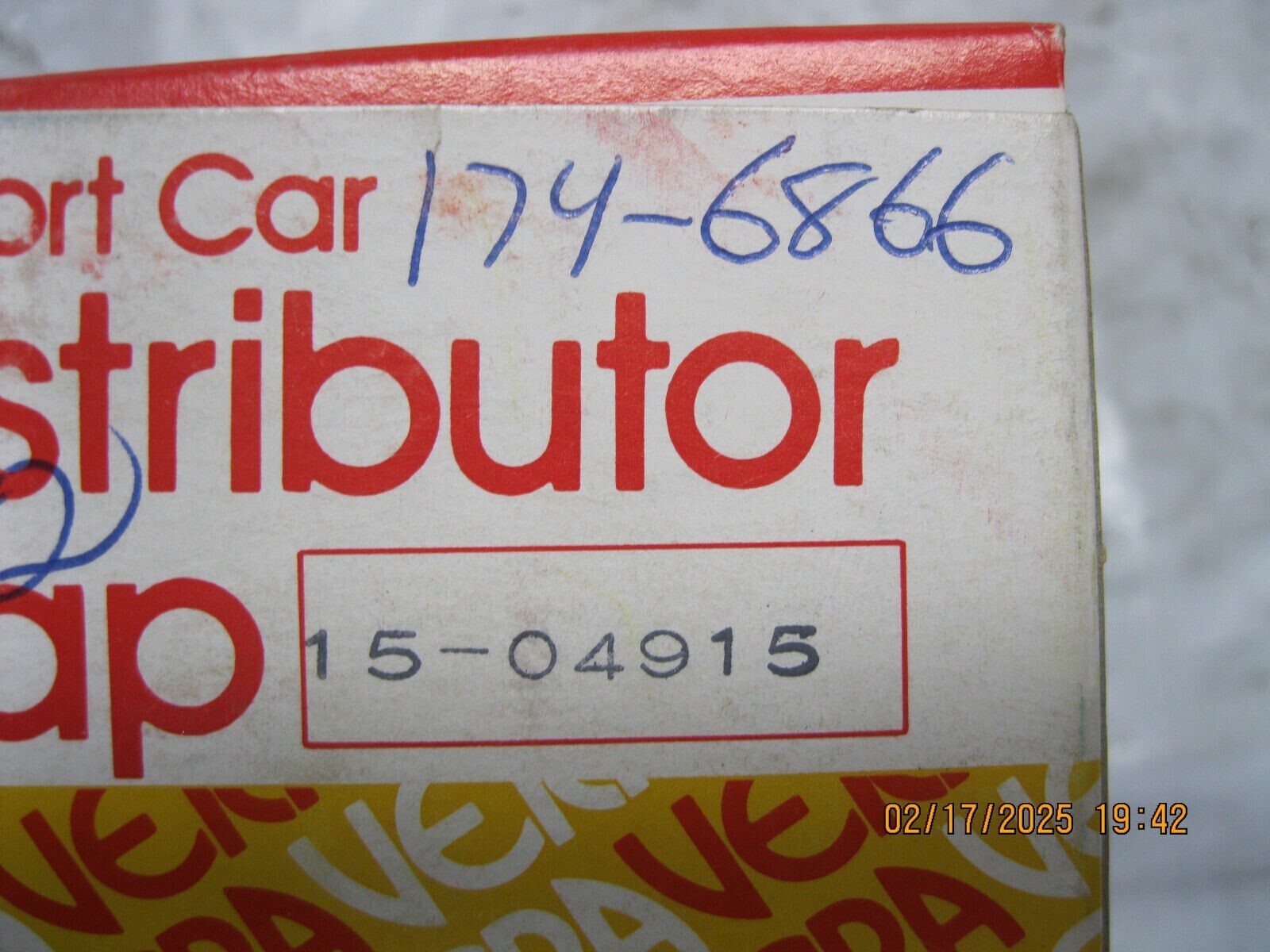 Distributor Cap Vera 15-04915
