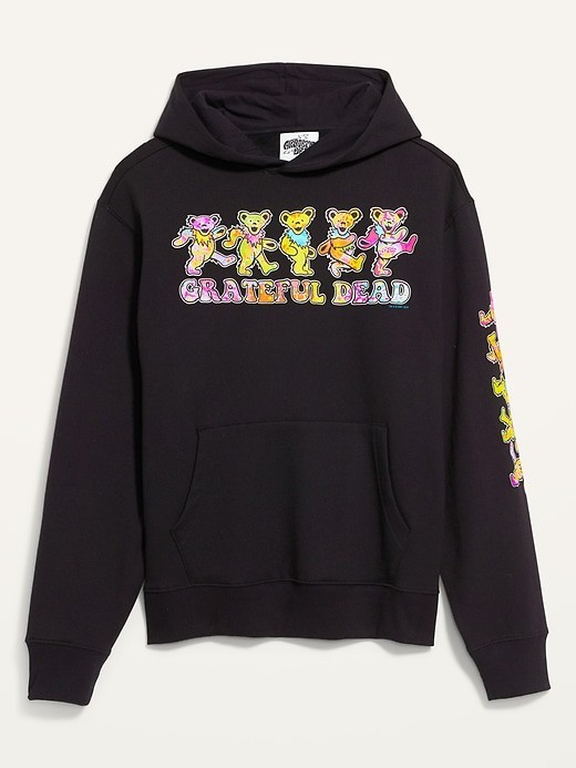 Grateful Dead Dancing Bear Pull Over Hooded Sweatshirt Hoodie