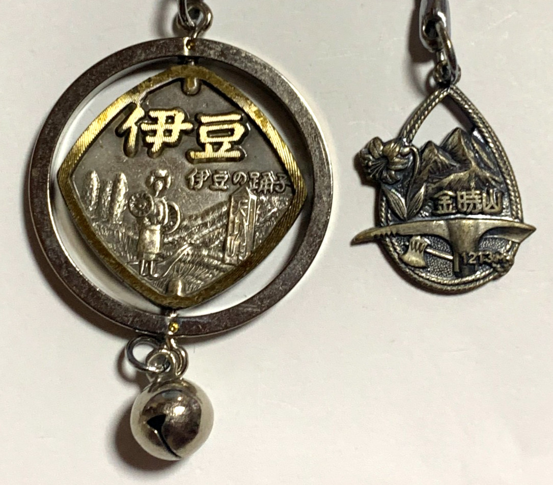 Japanese Culture Vintage Keychain Izu Mt. Kintoki Souvenir Retro Japan