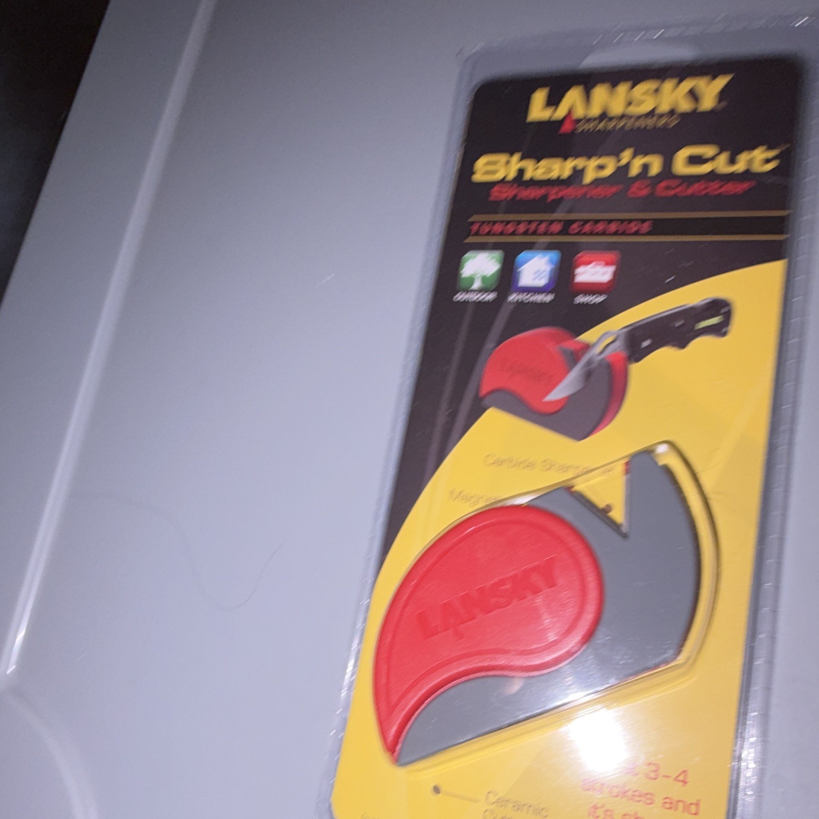 Lansky Sharp'n Cut Manual Sharpener & Cutter, Plastic, Red/Gray (SCUT)