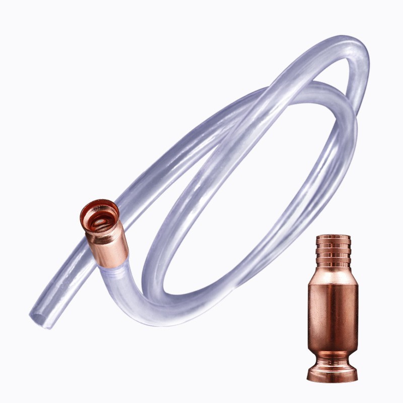 Manual self-priming guide pipe for oil pump, motorcycle fuel tank suction pipe