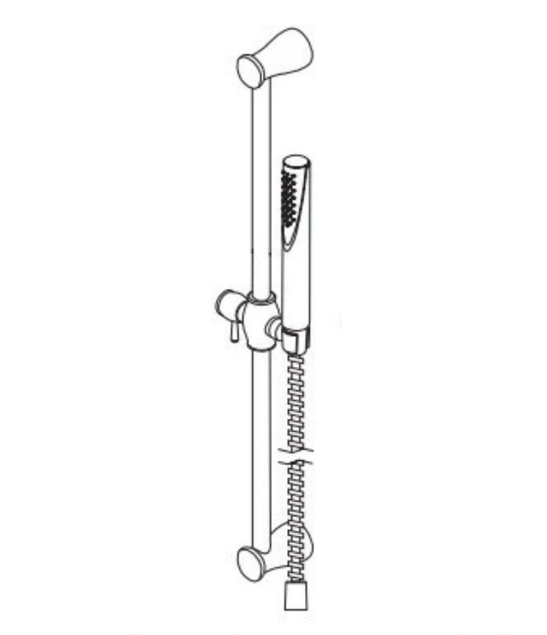 Delta Wall Mount Hand Shower Unit - 57085 - Chrome - New - READ - BLEM